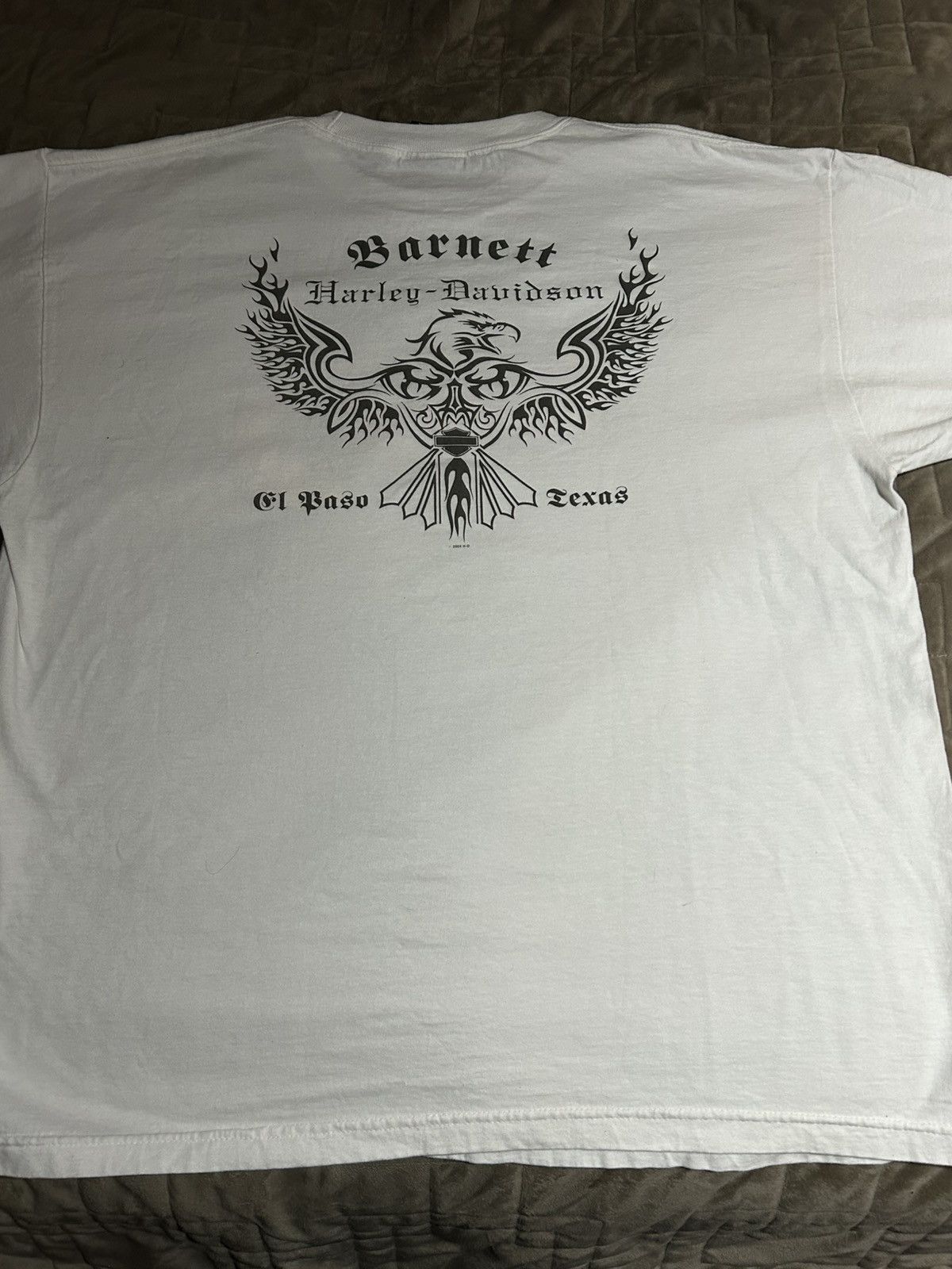 Harley Davidson Vintage 2004 Harley Davidson Spiderweb T-Shirt Size US XXL / EU 58 / 5 - 5 Thumbnail