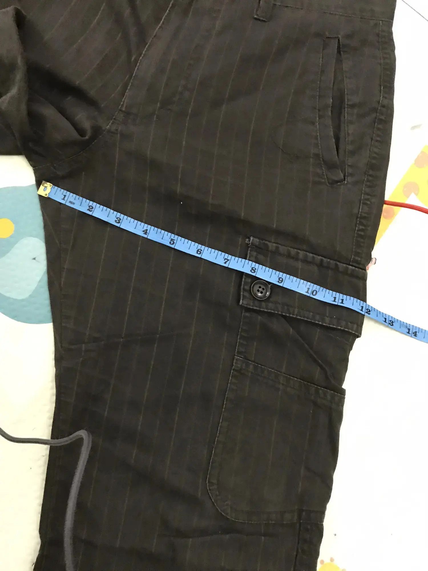 Japanese Brand Takeo Pinstripe fatigue cargo pants Size US 32 / EU 48 - 9 Thumbnail