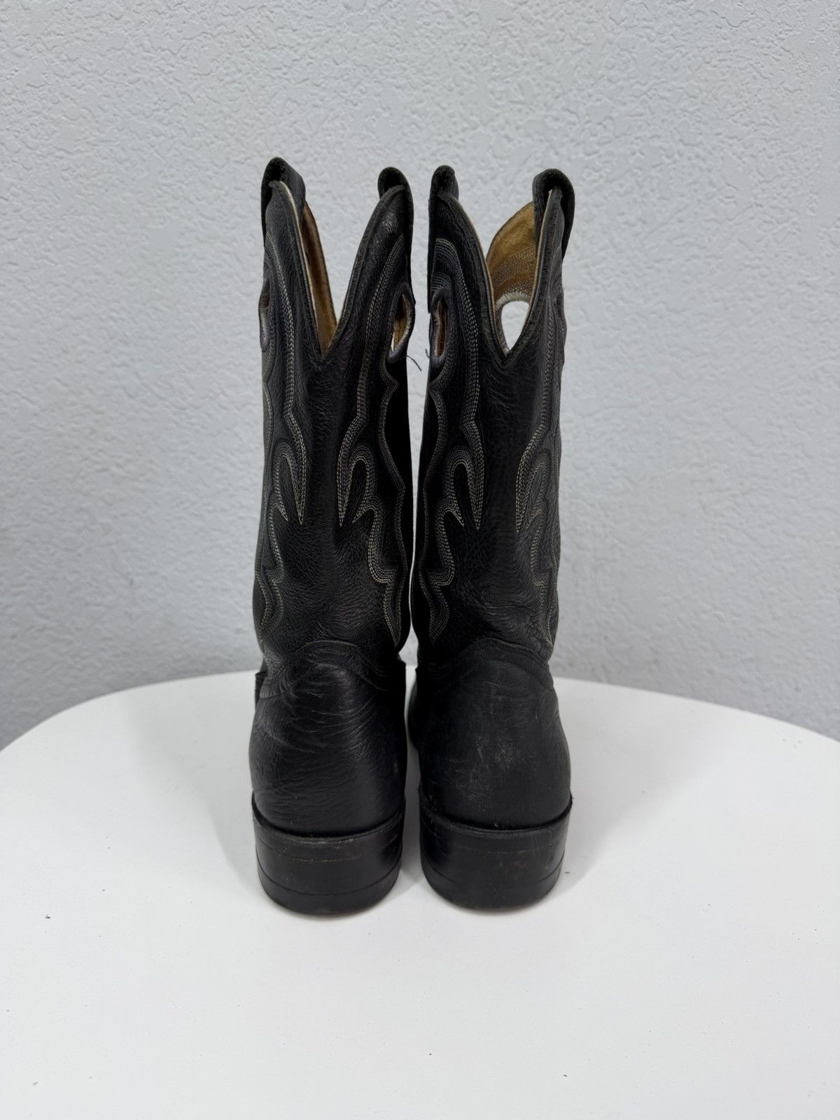 If Six Was Nine Vintage Y2K Black Leather Western Boots Guidi Cowboy Style Size US 8 / EU 41 - 6 Thumbnail