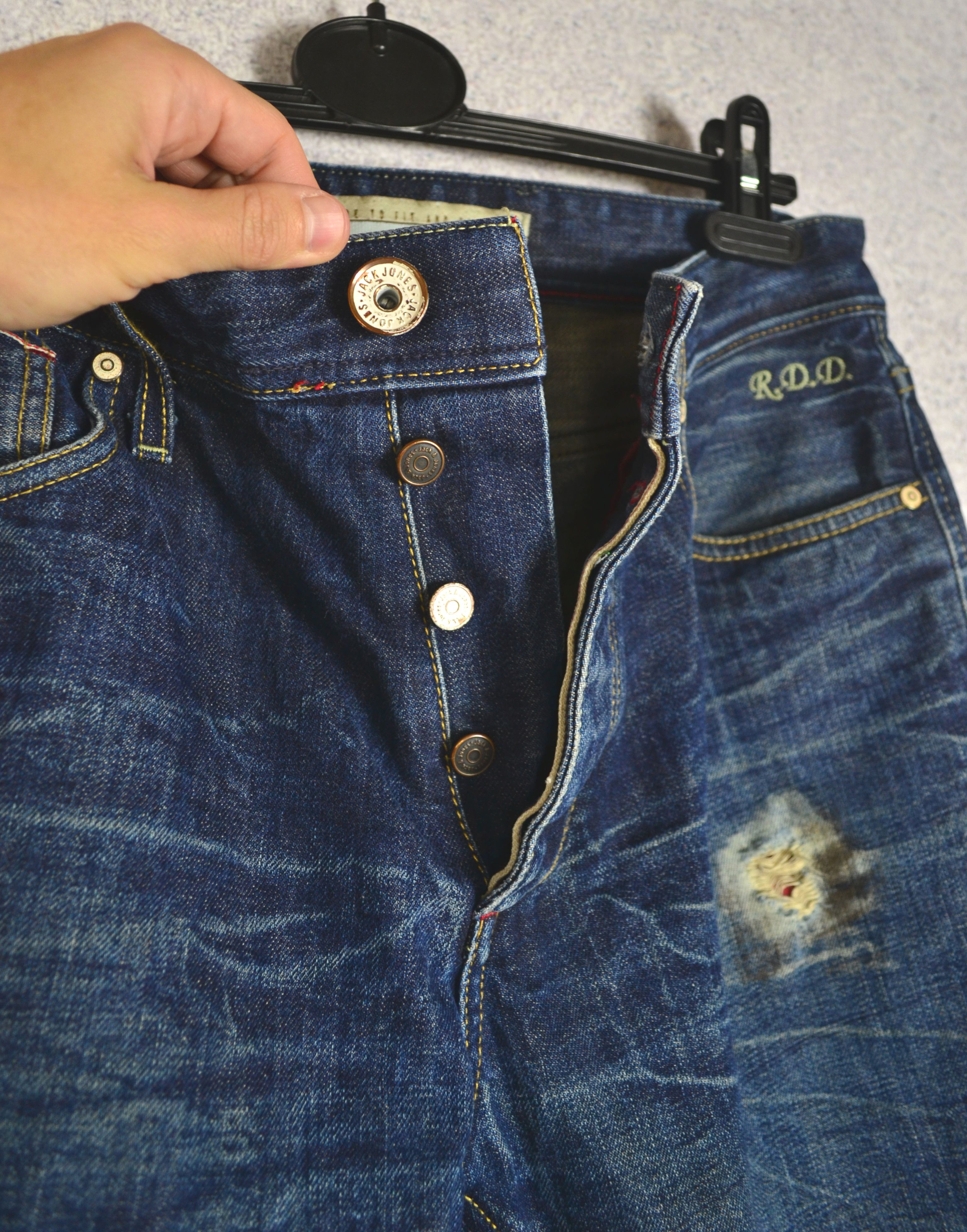 Jack & Jones RDD Royal Denim Division Distressed Selvedge Denim Size US 32 / EU 48 - 4 Thumbnail