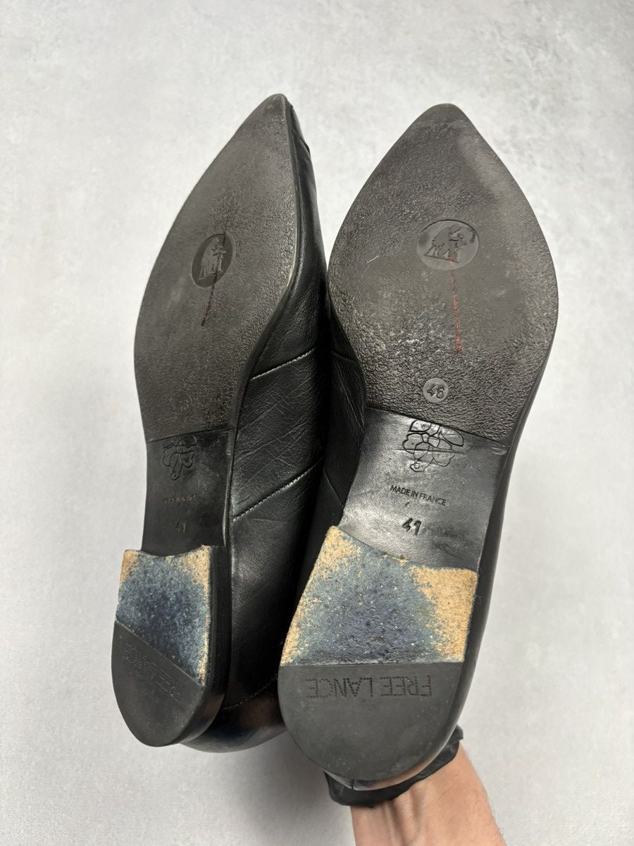 Other Free Lance Paris Leather Zip Boots Pointed Toe Avant Garde Size US 11 / IT 41 - 5 Thumbnail