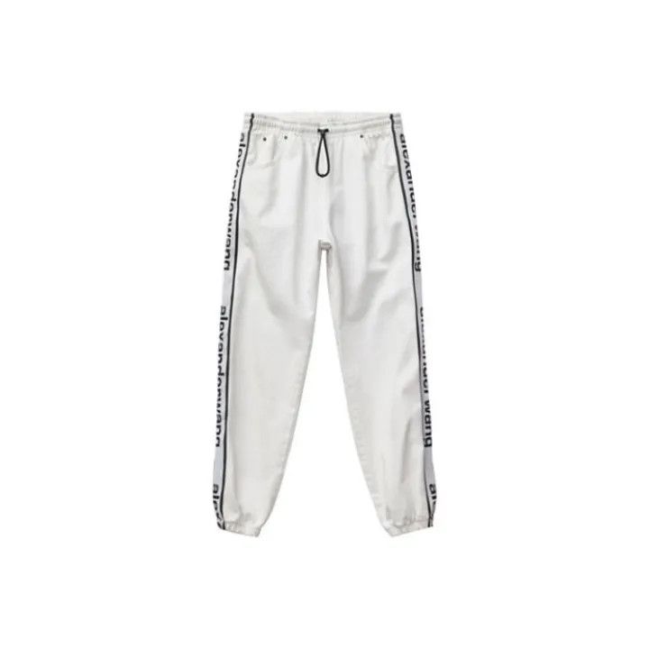 Alexander Wang Alexander Wang White Logo Side Joggers 0079 Size 22" - 1 Thumbnail