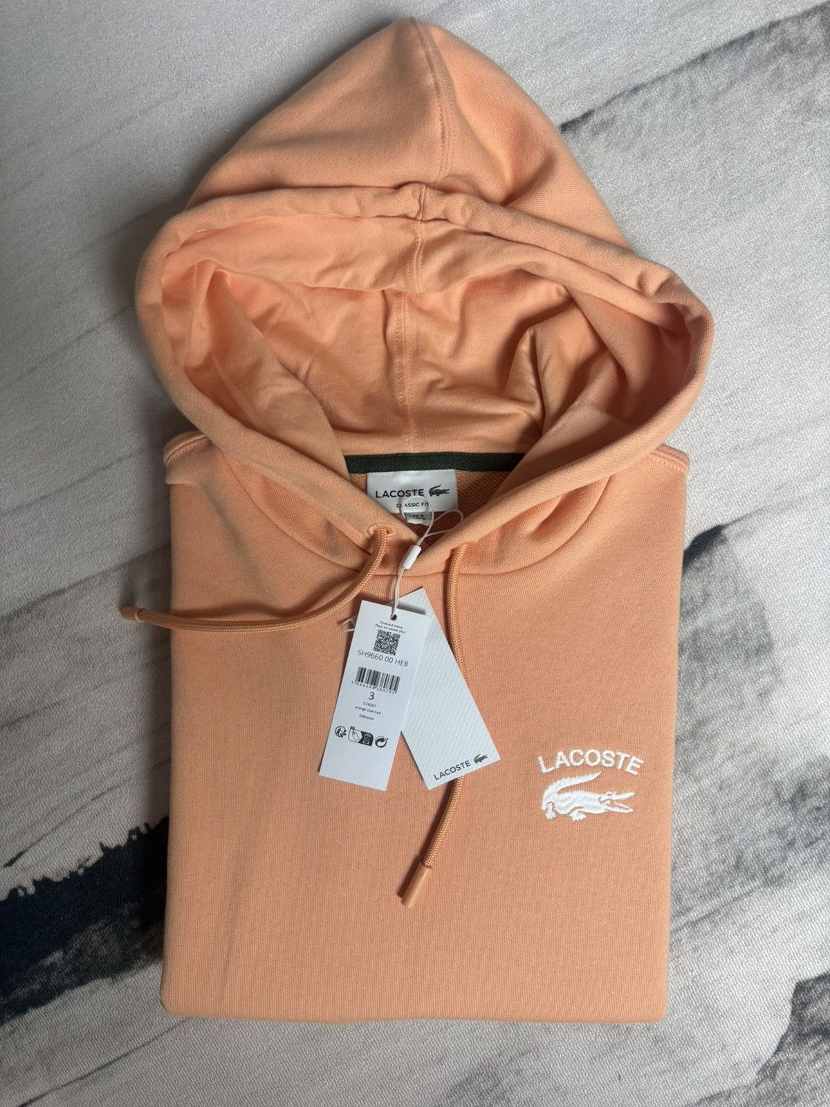 Lacoste Peach Lacoste hoodie size S Size US S / EU 44-46 / 1 - 2 Thumbnail