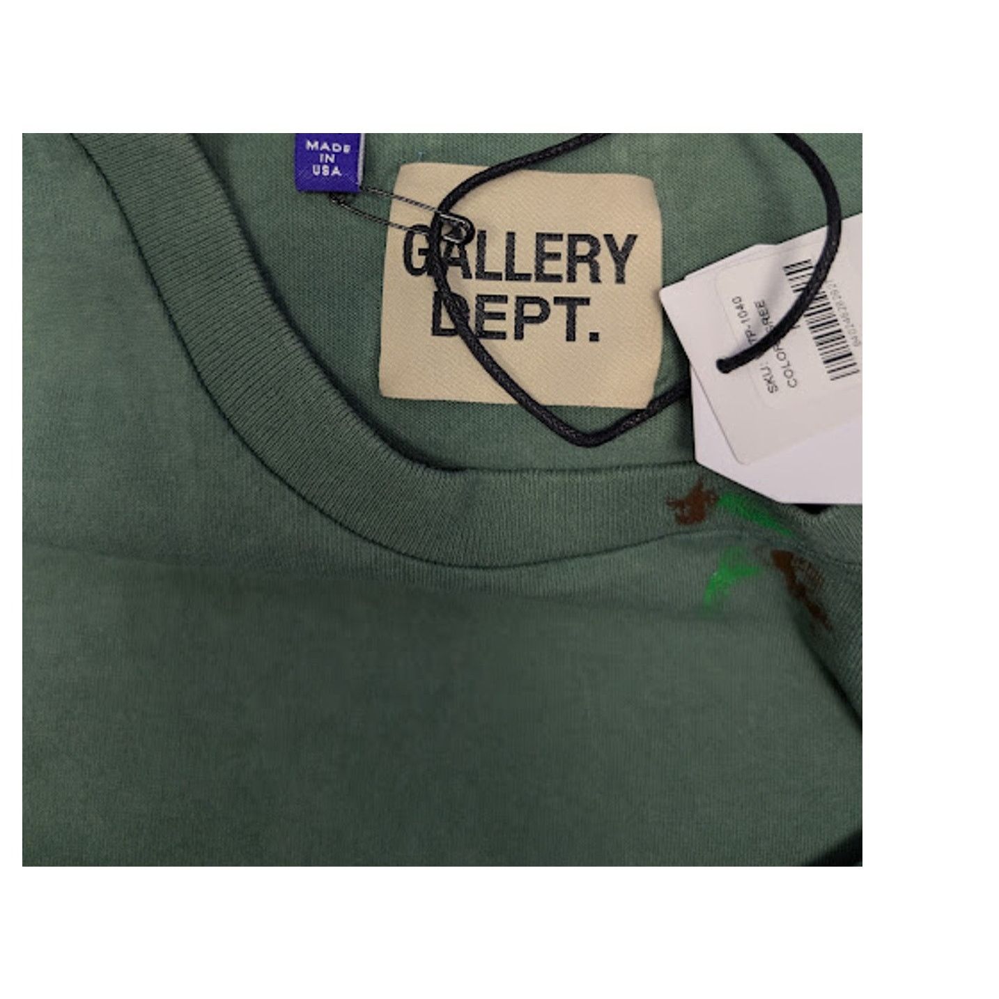Gallery Dept. o1rshd1 Vintage Logo Painted T-Shirt in Green Size US XXL / EU 58 / 5 - 20 Thumbnail