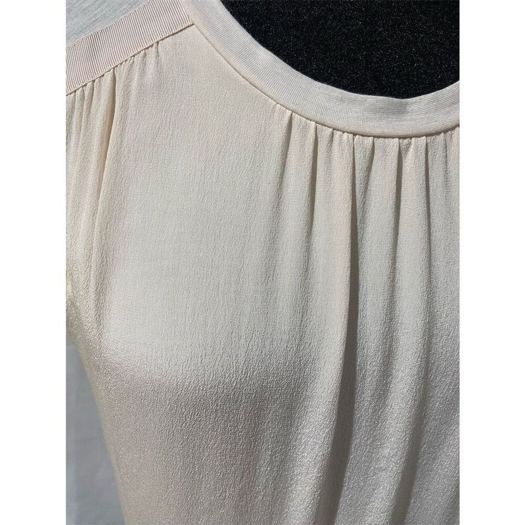Salvatore Ferragamo Salvatore Ferragamo Women's XS Ivory Short Sleeve Blouse Size XS / US 0-2 / IT 36-38 - 3 Thumbnail