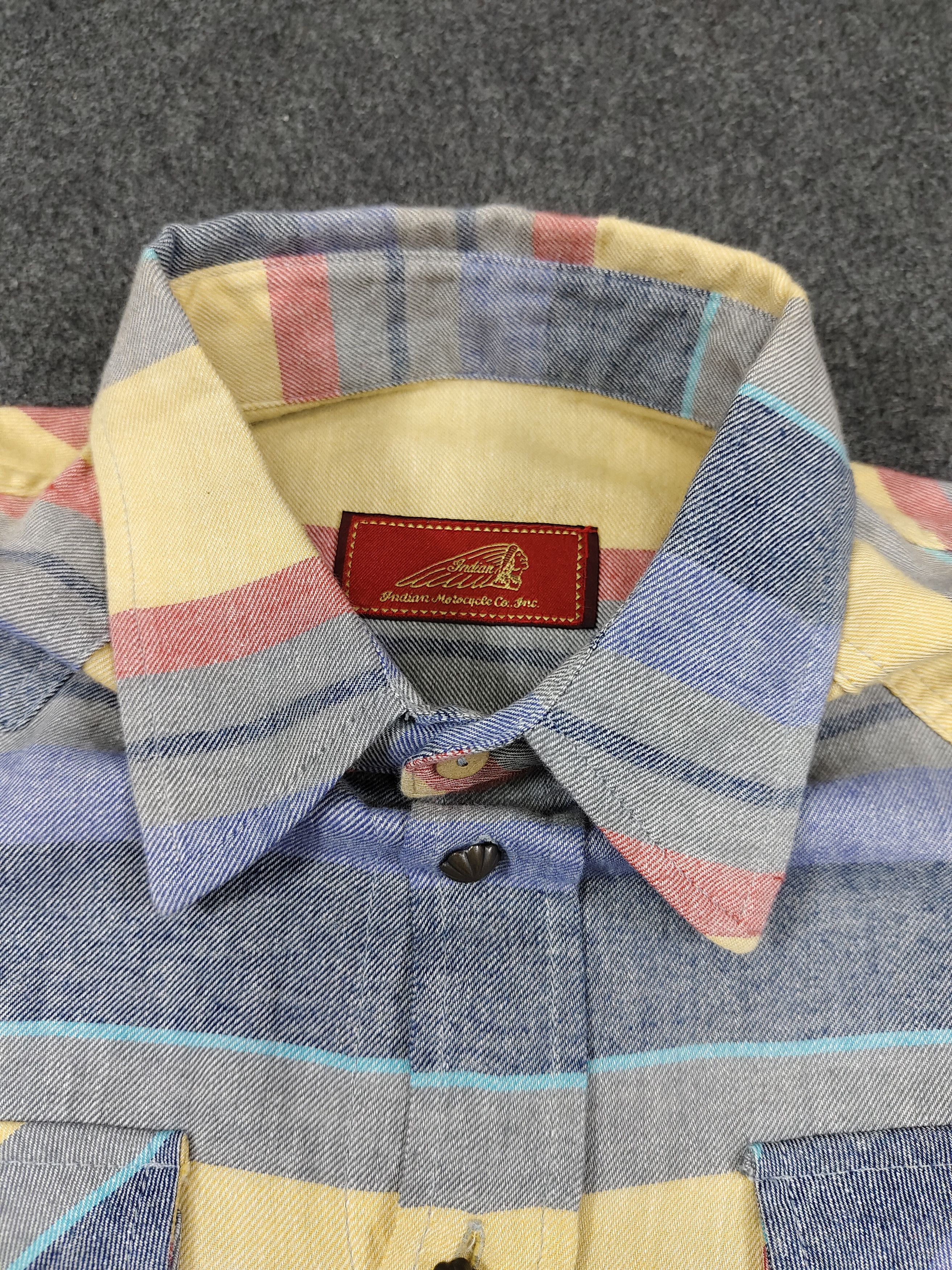 Indian Motorcycle 🔥Indian Motorcycle Vintage Western Stripe Shirt Size US M / EU 48-50 / 2 - 8 Thumbnail