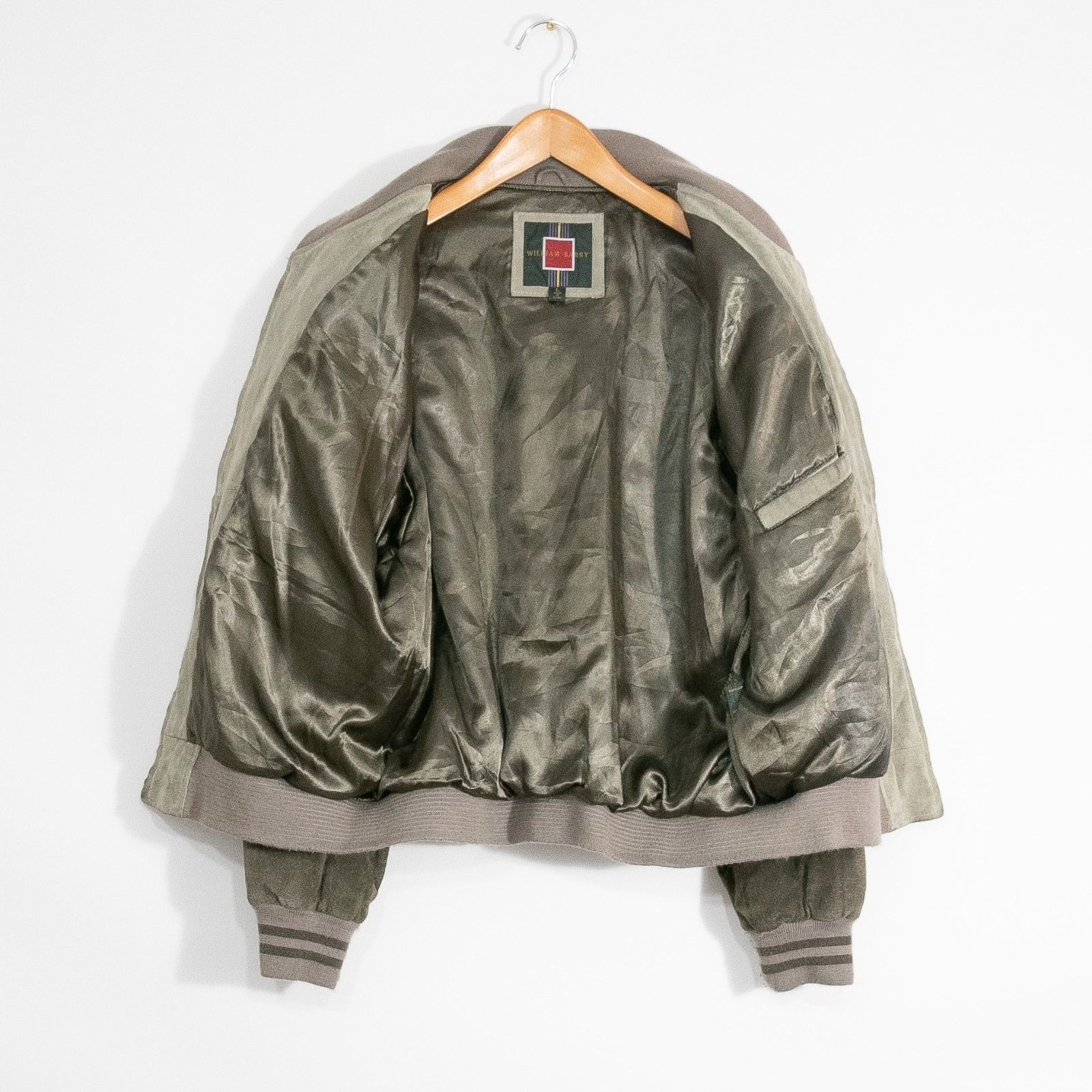 Vintage Vintage 90s William Barry Suede Bomber Jacket L - Distressed Size US L / EU 52-54 / 3 - 5 Thumbnail
