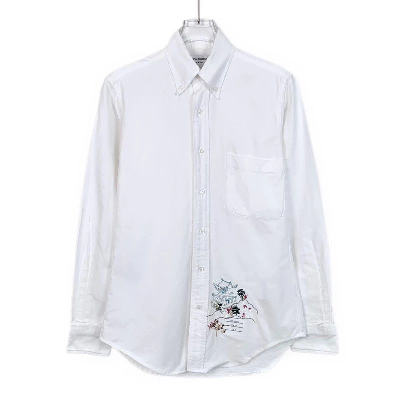 Thom Browne White Cotton Long Sleeve Shirt - dmc