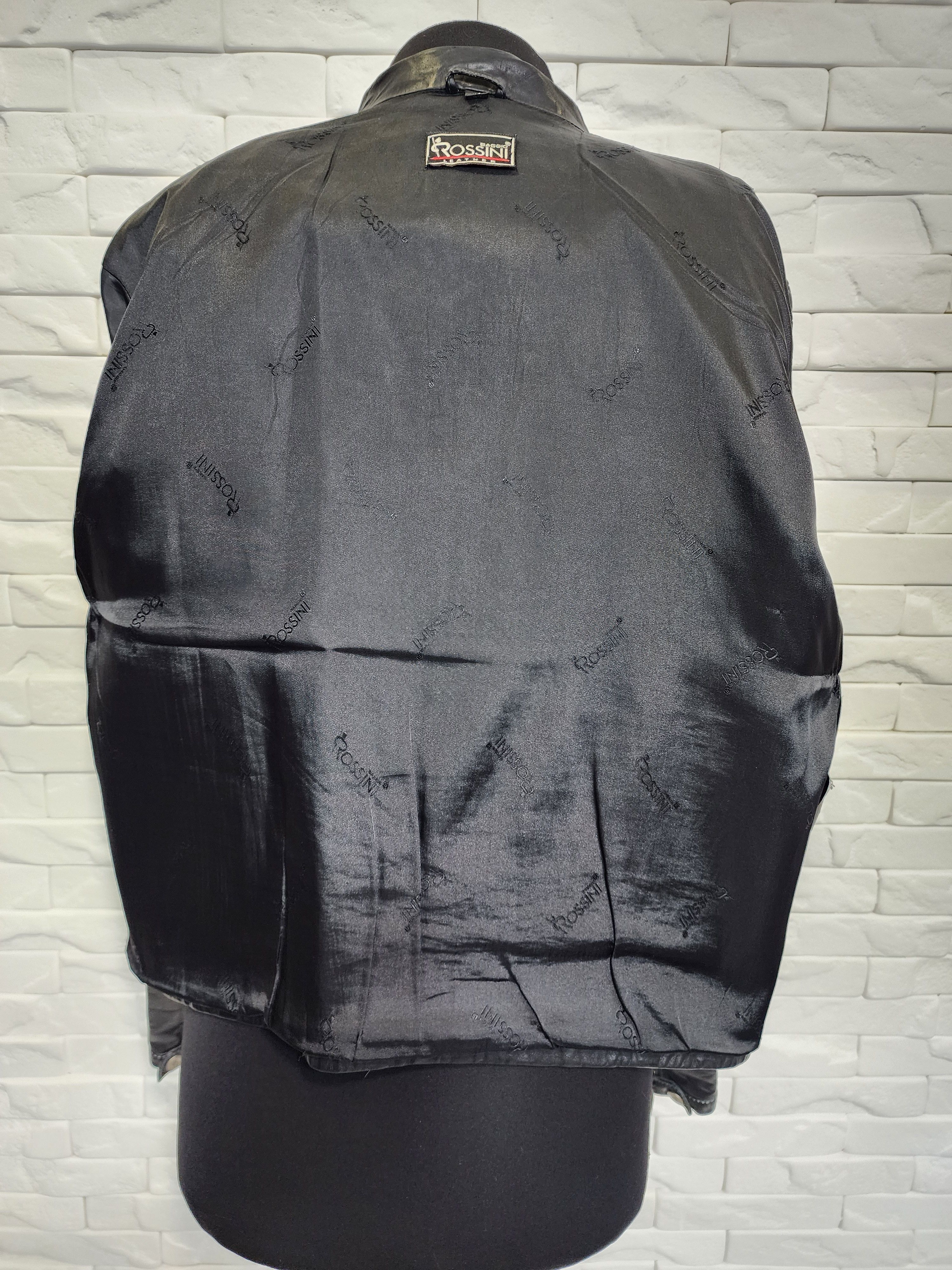 Genuine Leather Men's Black Genuine Leather Jacket: Zippered Pockets, Size US L / EU 52-54 / 3 - 8 Thumbnail