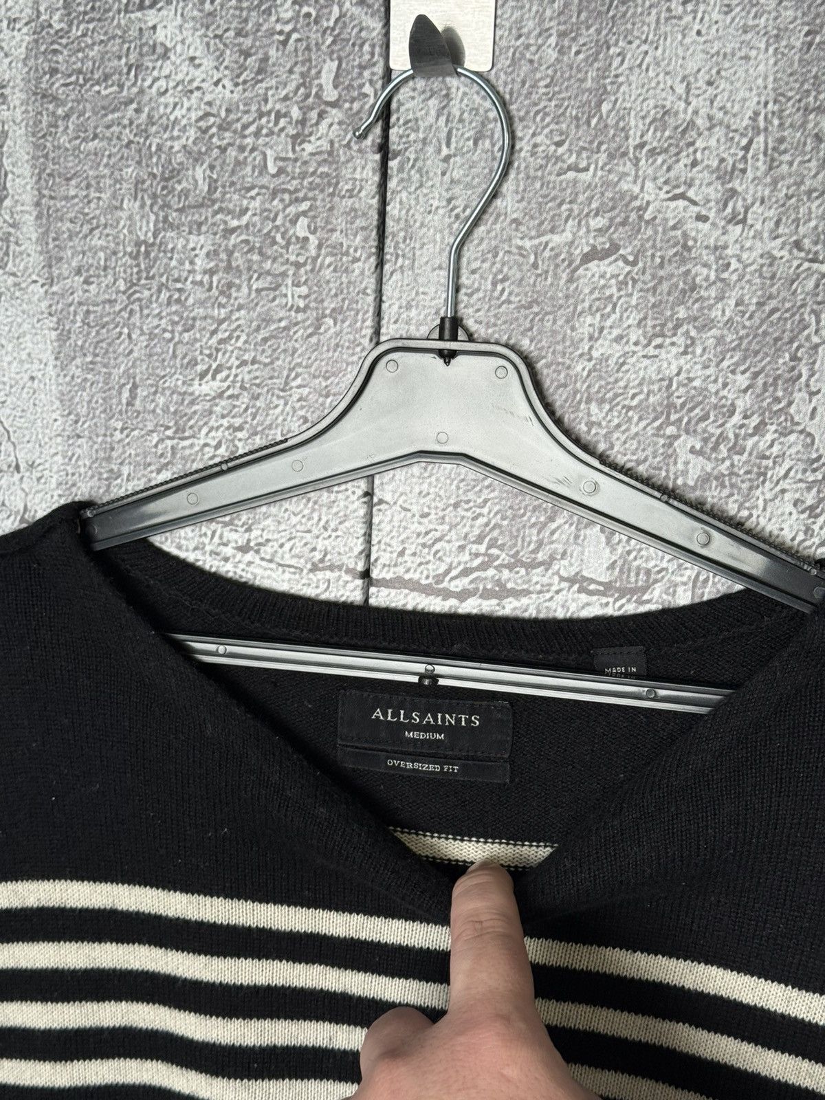 Allsaints Allsaints Taleze Crew Oversized Striped Pullover Sweater Size US M / EU 48-50 / 2 - 12 Thumbnail