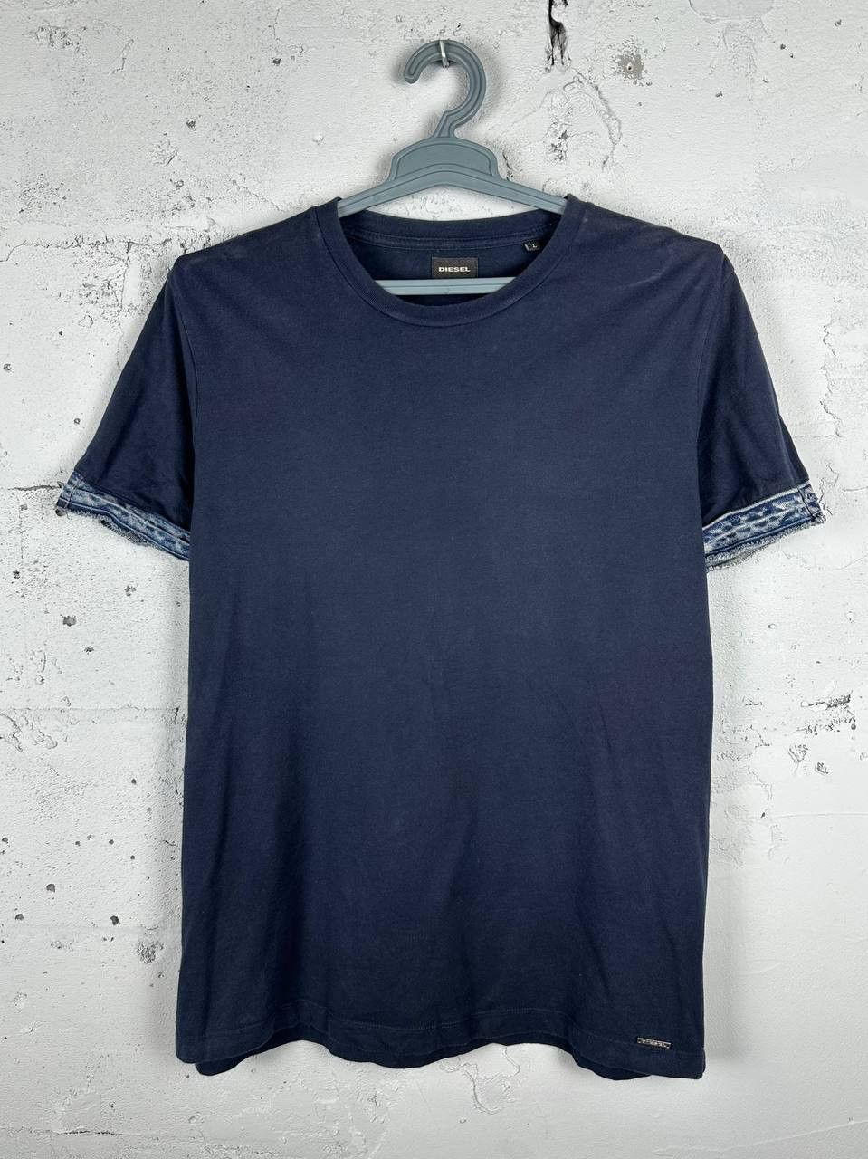Diesel × Vintage Avant garde Diesel Y2K Denim Sleeve T Shirt Size US L / EU 52-54 / 3 - 3 Thumbnail