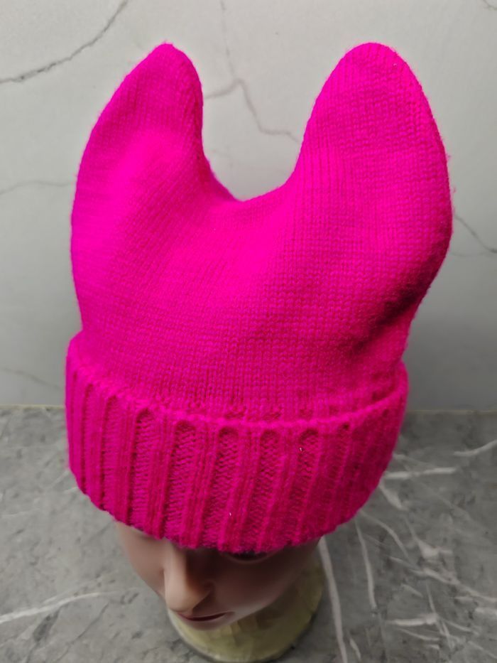 Japanese Brand Vintage Unknown Bunny Devil Horn Beanie Snowcap Hat Size ONE SIZE - 3 Thumbnail