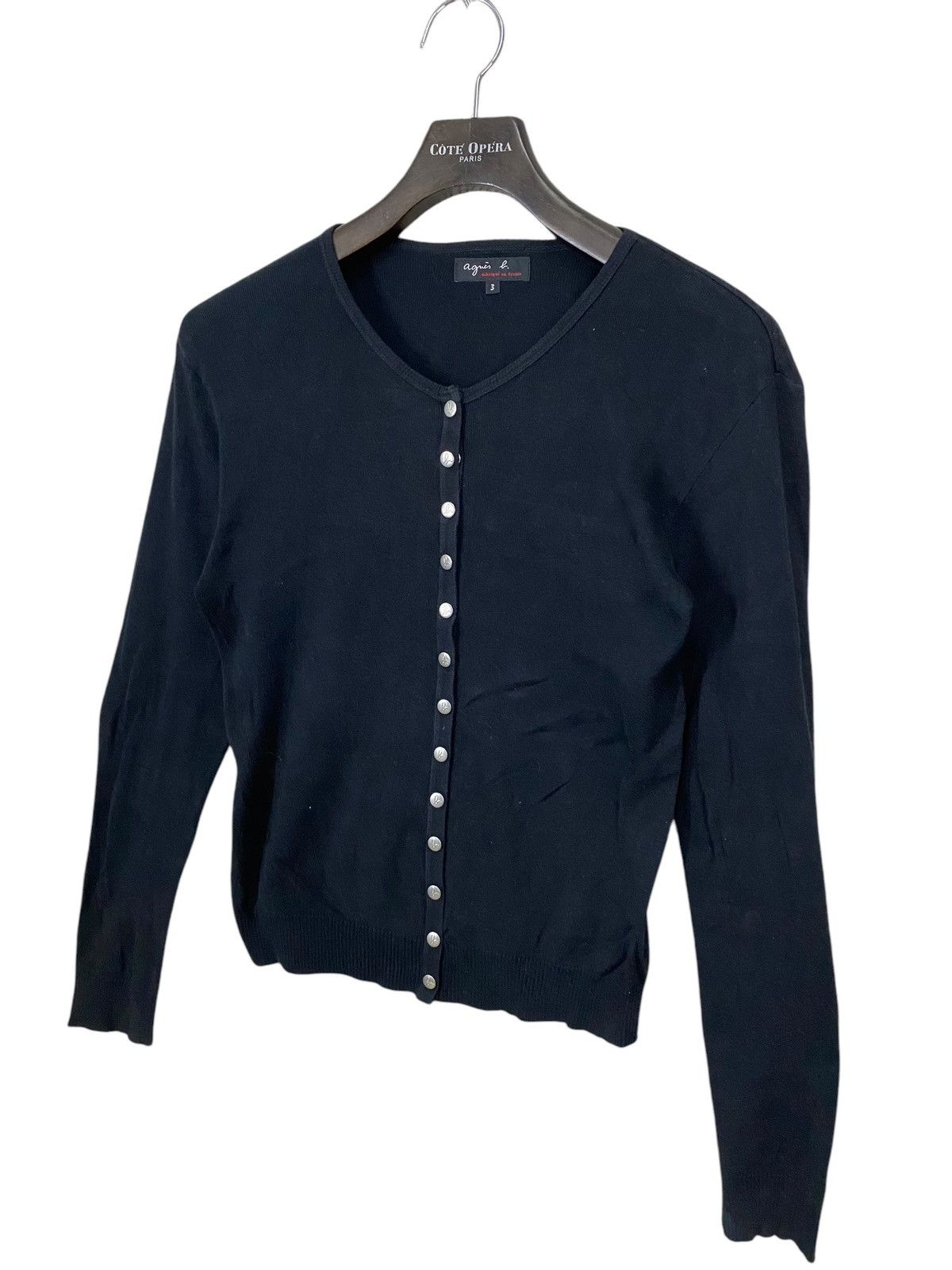 Designer × Vintage × agnes b. Vintage agnes b cardigan snap button sz 3 Size M / US 6-8 / IT 42-44 - 3 Thumbnail