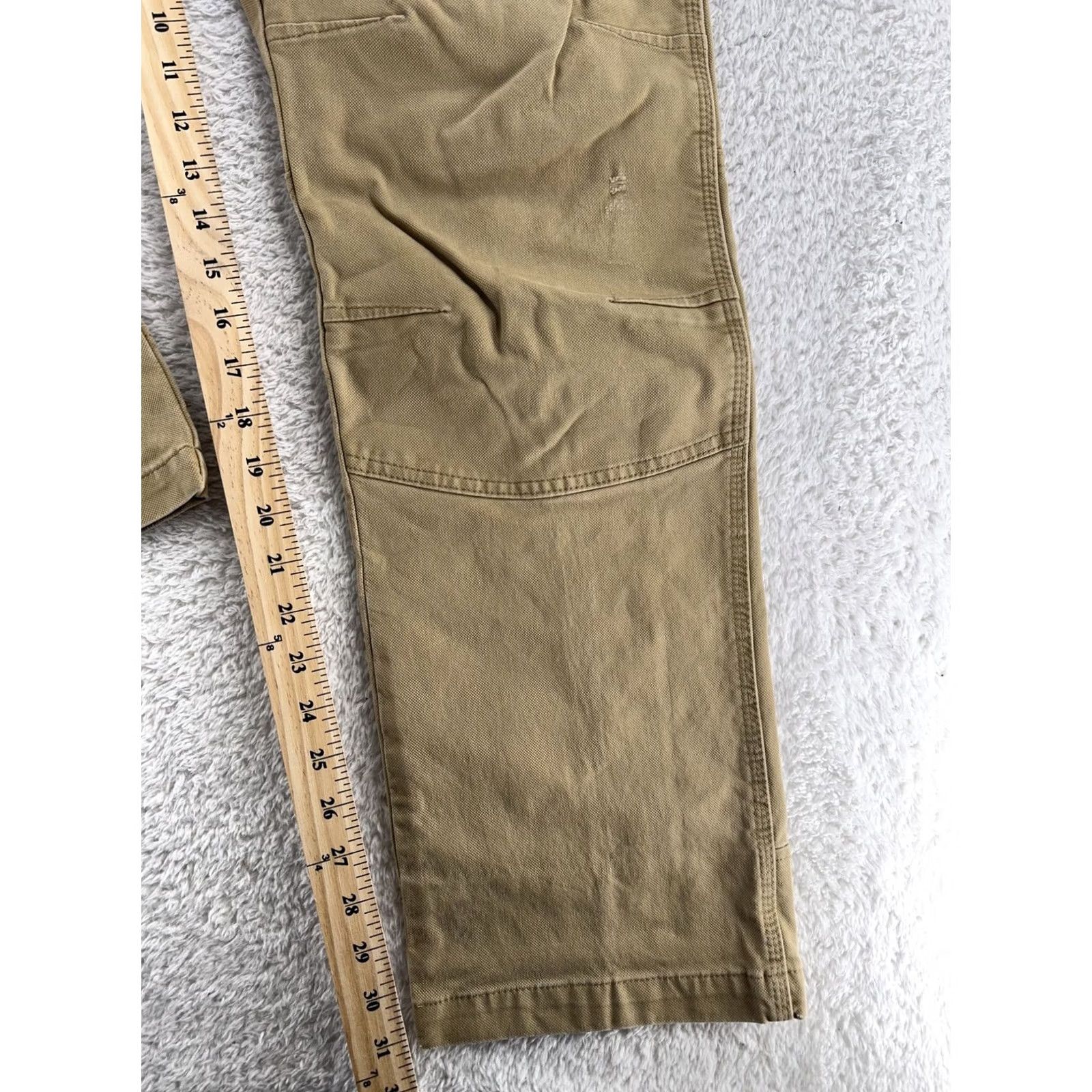 Wrangler Wrangler Pants Mens 36x31 Khakis Cotton Spandex Canvas Straight Leg Workwear Utility Beige Size US 36 / EU 52 - 5 Thumbnail