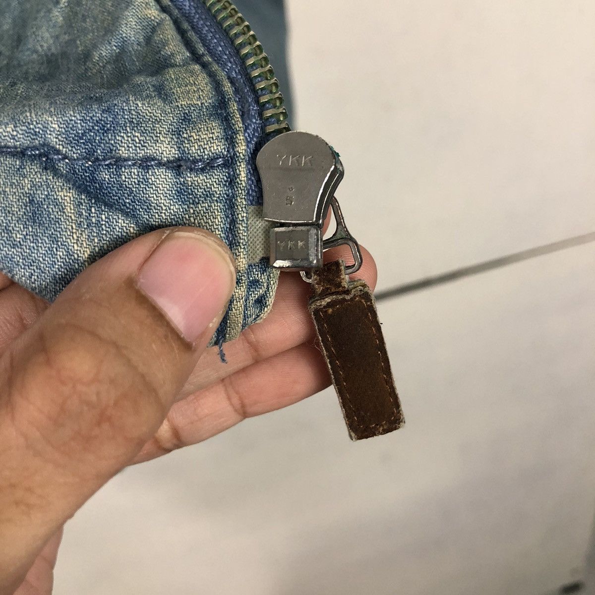 Japanese Brand 📌Vintage Worker Indigo Denim Jacket Crocodile Zipper Size US L / EU 52-54 / 3 - 18 Thumbnail