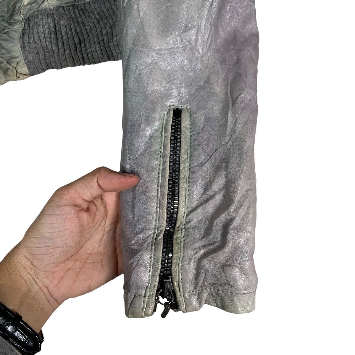 Other Nice Design Pre.. W Milano Artisanal Crop Leather Jacket Size M / US 6-8 / IT 42-44 - 13 Thumbnail