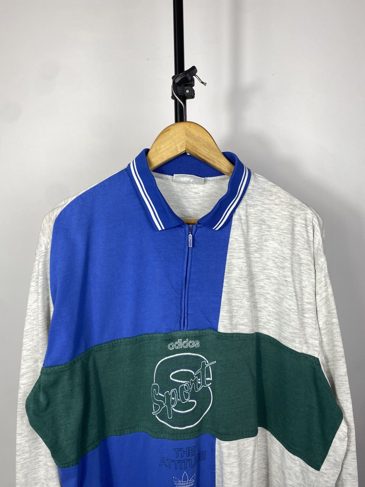 Adidas × Vintage 💥Vintage Adidas Big Logo Longsleeve Rugby Polo Shirt 90s y2k Size US L / EU 52-54 / 3 - 2 Thumbnail