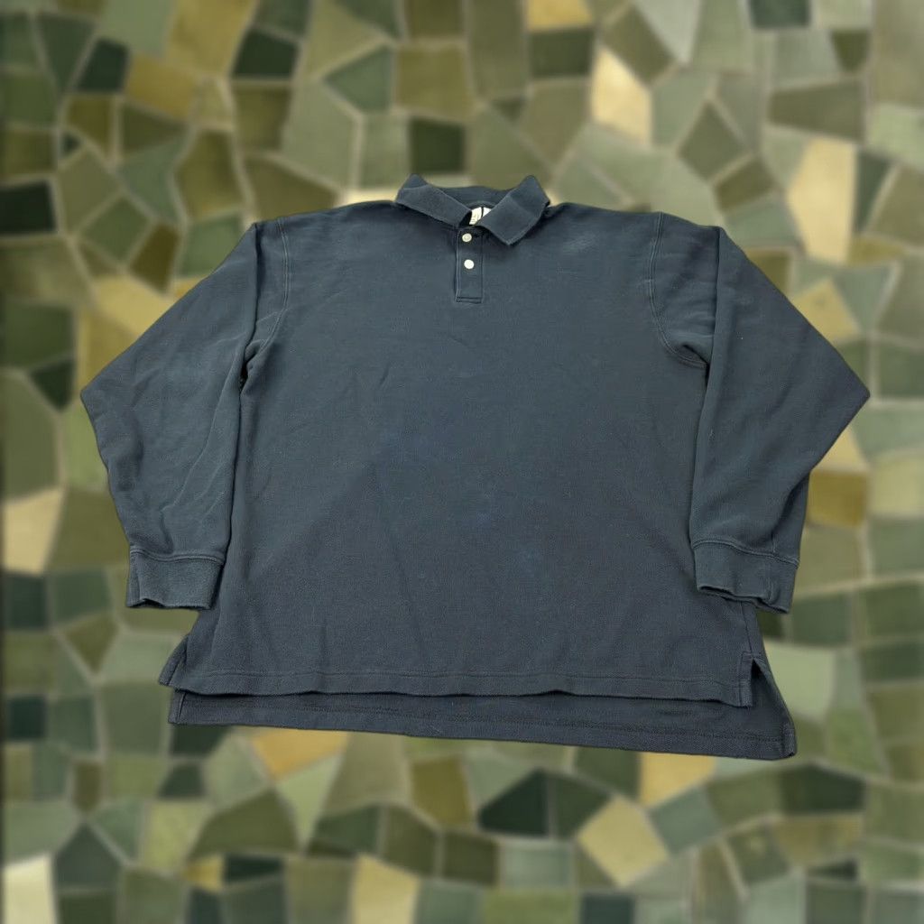 Vintage VINTAGE LL Bean Polo Shirt Mens M Navy Long Sleeve Cotton Collared Pique Size US M / EU 48-50 / 2 - 1 Thumbnail