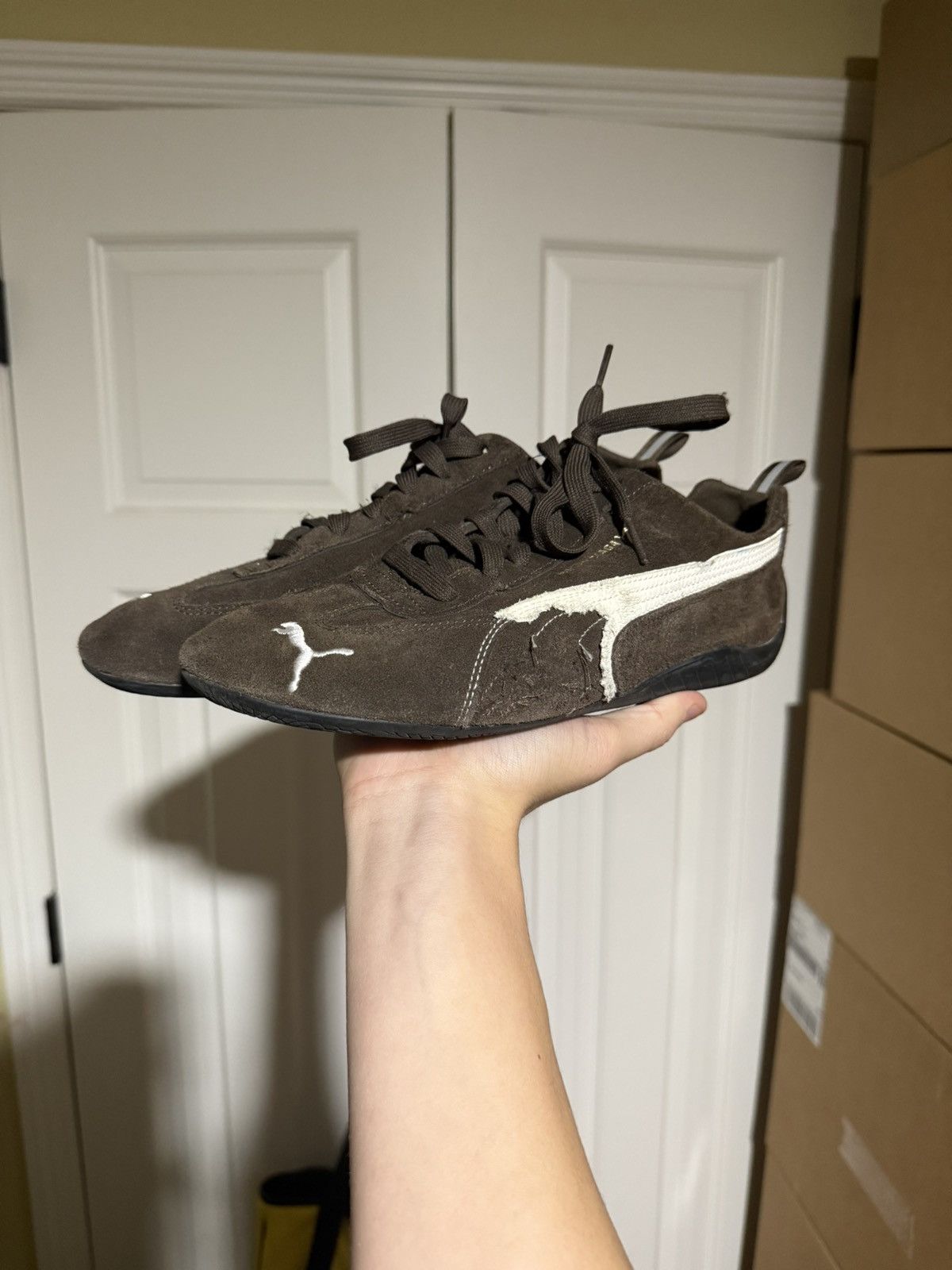 Balenciaga × Puma Balenciaga Puma Brown SpeedCat Size US 8.5 / EU 41-42 - 1 Thumbnail