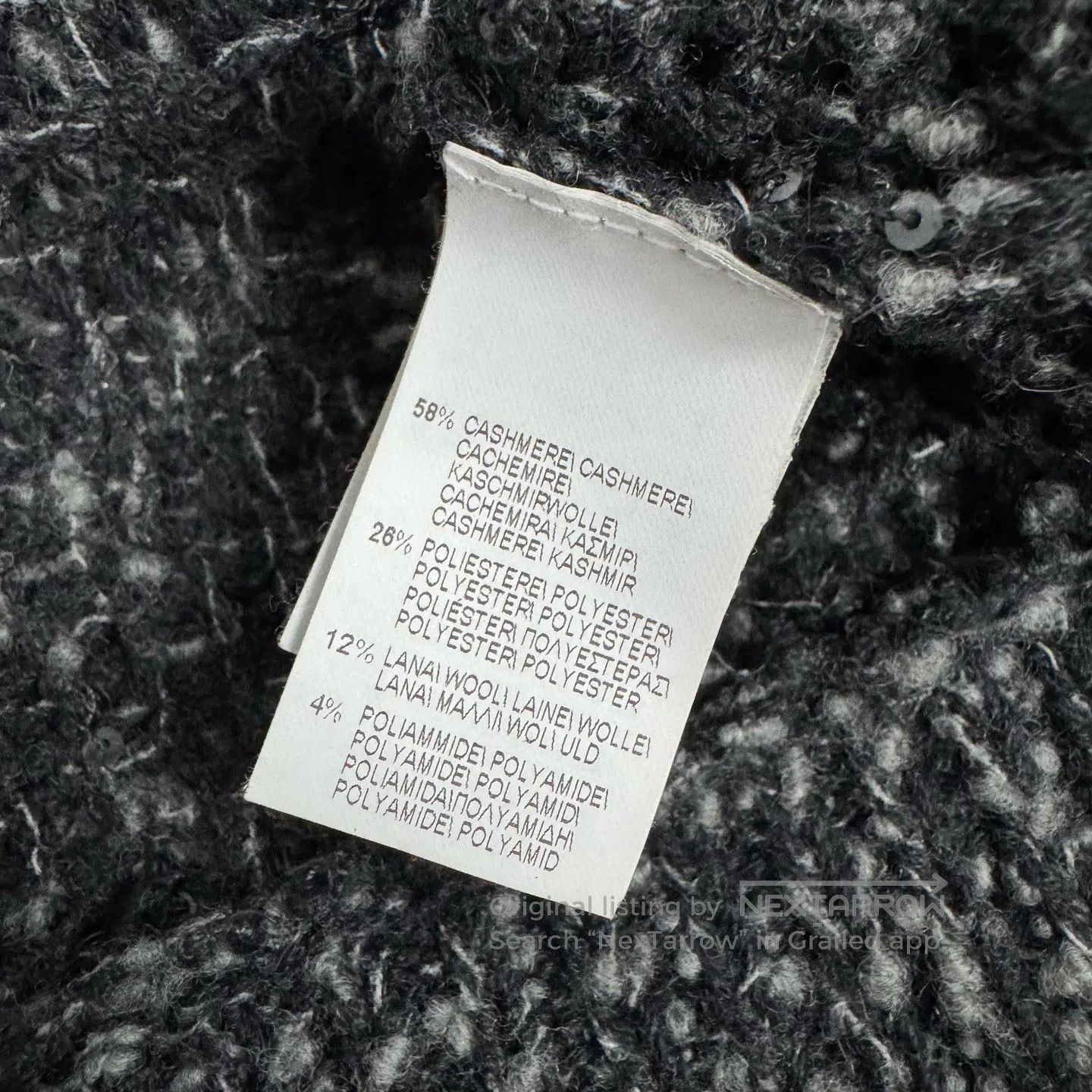 Brunello Cucinelli Brunello Cucinelli V-necked cashmere sweater with sequins| Size M / US 6-8 / IT 42-44 - 6 Thumbnail