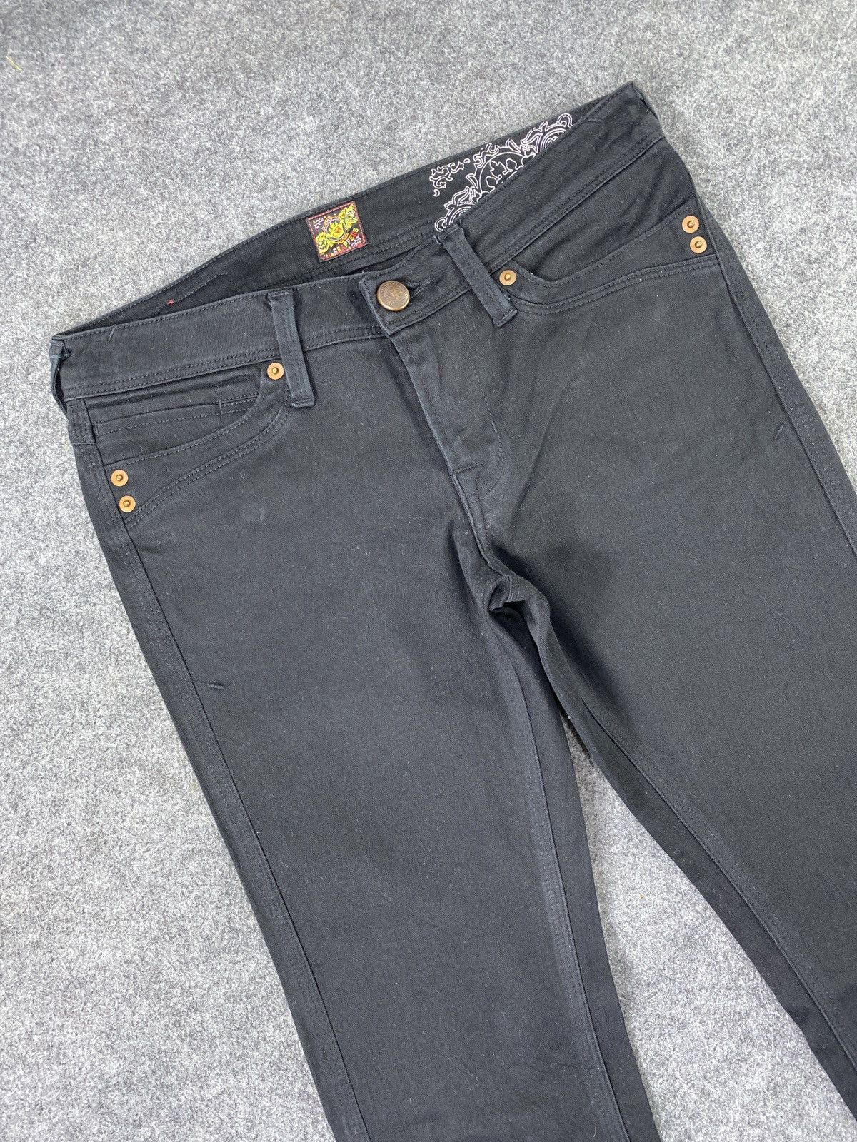 Japanese Brand × Jean Japanese Brand Brappers Bootcut Black Jeans - J1099 Size 29" - 3 Thumbnail