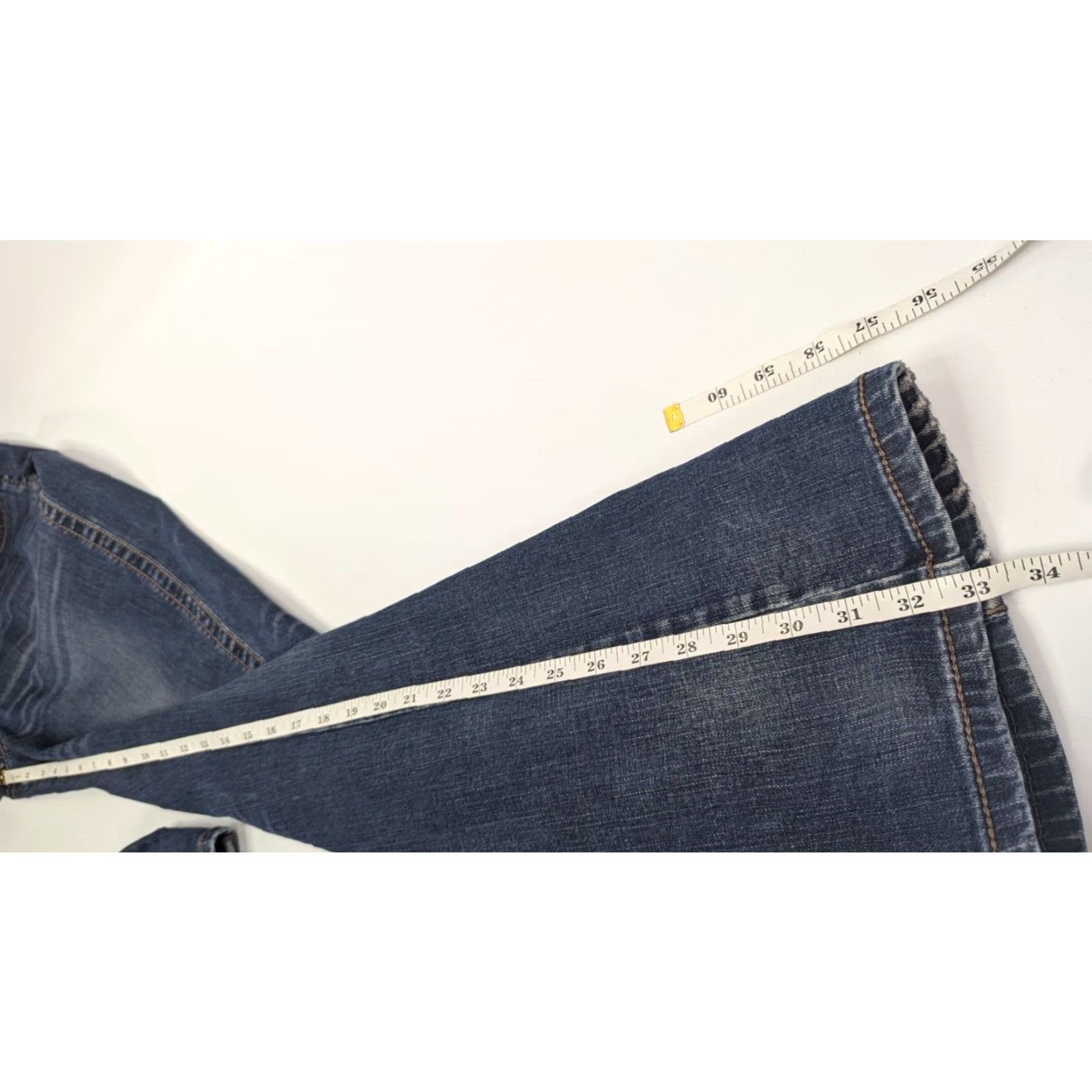 Wrangler Wrangler Jeans Boot Cut Denim Blue Men's 34x34 Workwear Western WLT20WS Size US 34 / EU 50 - 6 Thumbnail