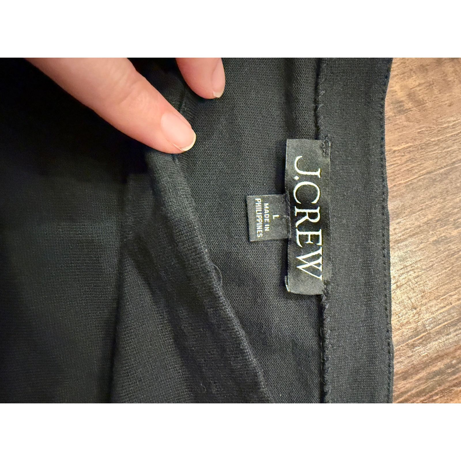 J.Crew J. Crew Mariner jersey cropped boatneck tshirt feathers lg Size L / US 10 / IT 46 - 2 Thumbnail