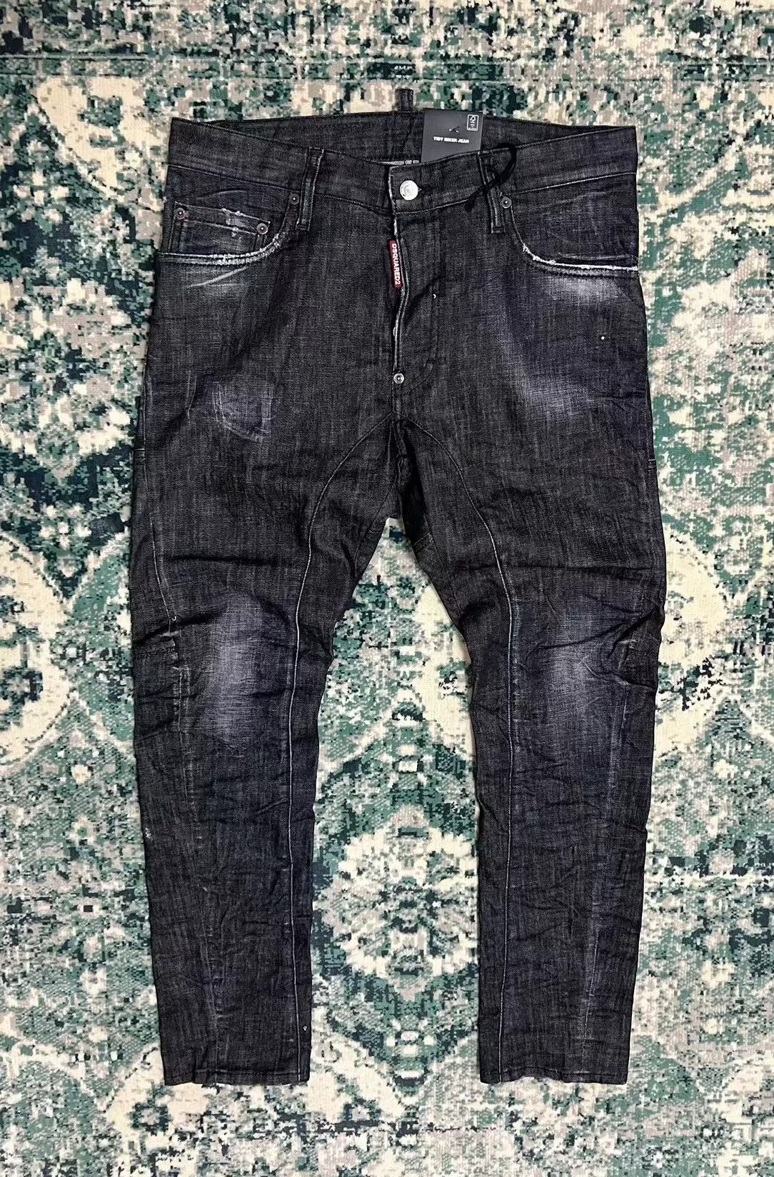 Dsquared2 dsquared2 black gray washed biker jeans Size US 31 - 1 Thumbnail