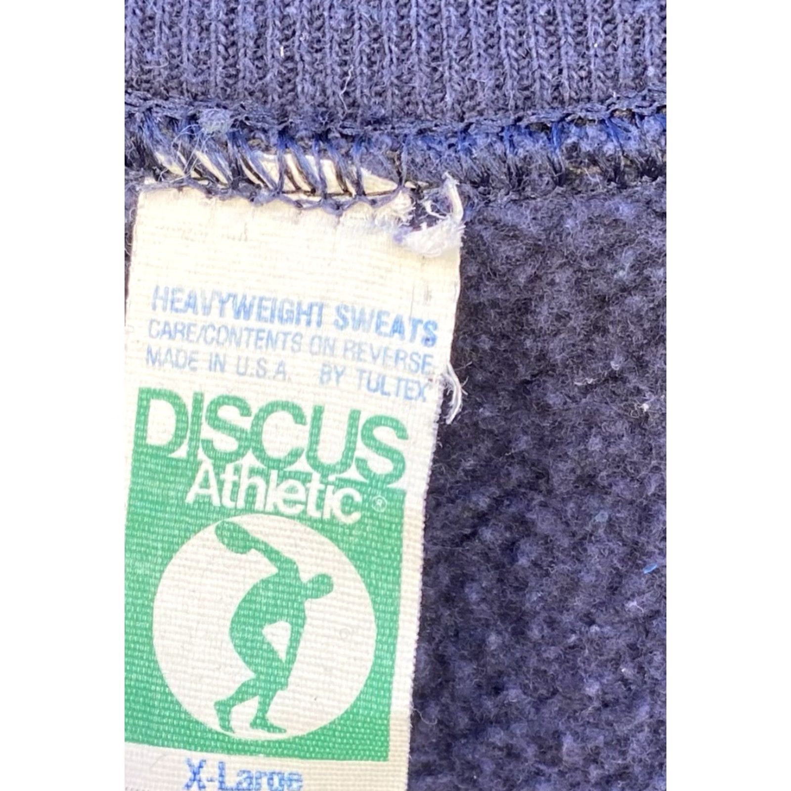 Vintage VINTAGE Discus Athletic Sweatshirt Raglan Pullover Blue XL Mens Underarm Gusset Cotton Blend Size US XL / EU 56 / 4 - 7 Thumbnail