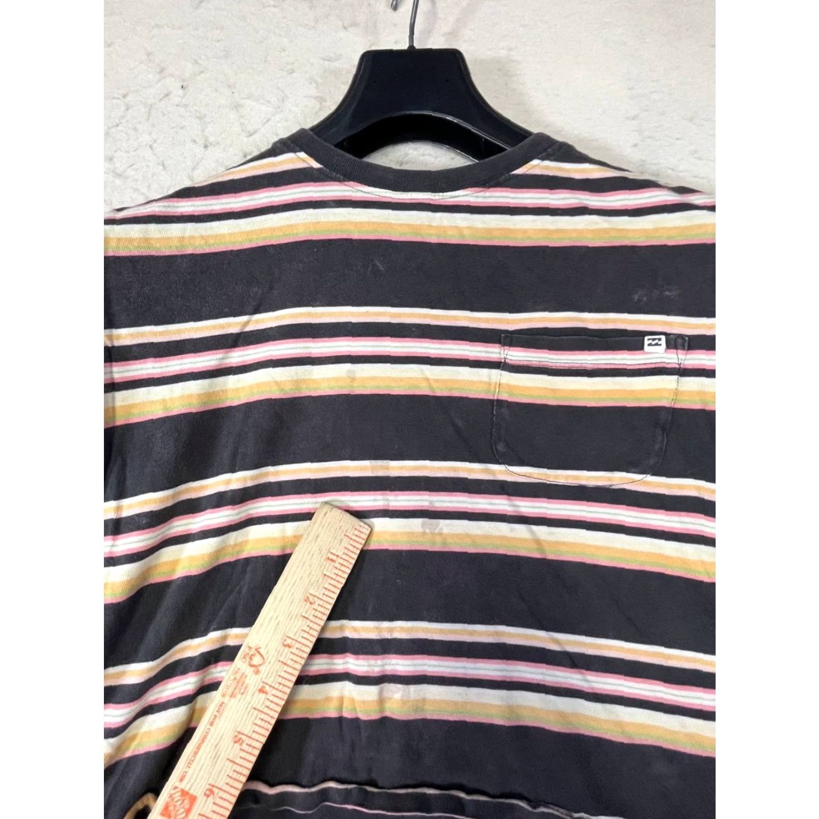 Billabong Billabong Cropped Short Sleeve Tee Striped Women Size S Multicolor Crew Neck Pockets T-Shirt Size 28" / US 6 / IT 42 - 7 Thumbnail