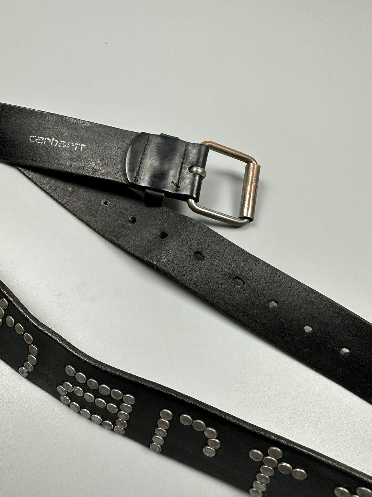 Carhartt × Carhartt Wip Vintage Carhartt WIP Script Studs Leather Belts Size 34 - 13 Thumbnail
