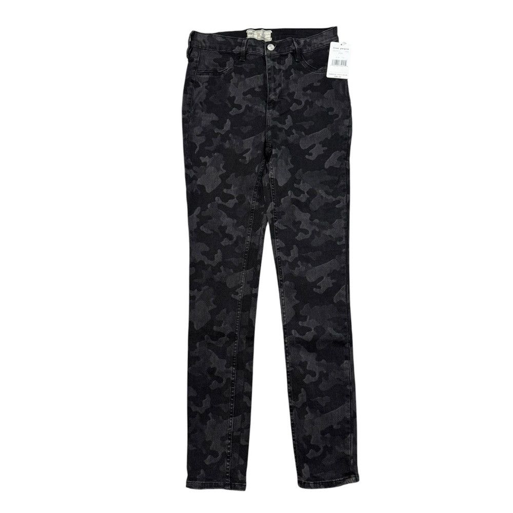 Free People NWT New $98 Free People Long & Lean High Waist Camo Skinny Size 27" / US 4 / IT 40 - 3 Thumbnail