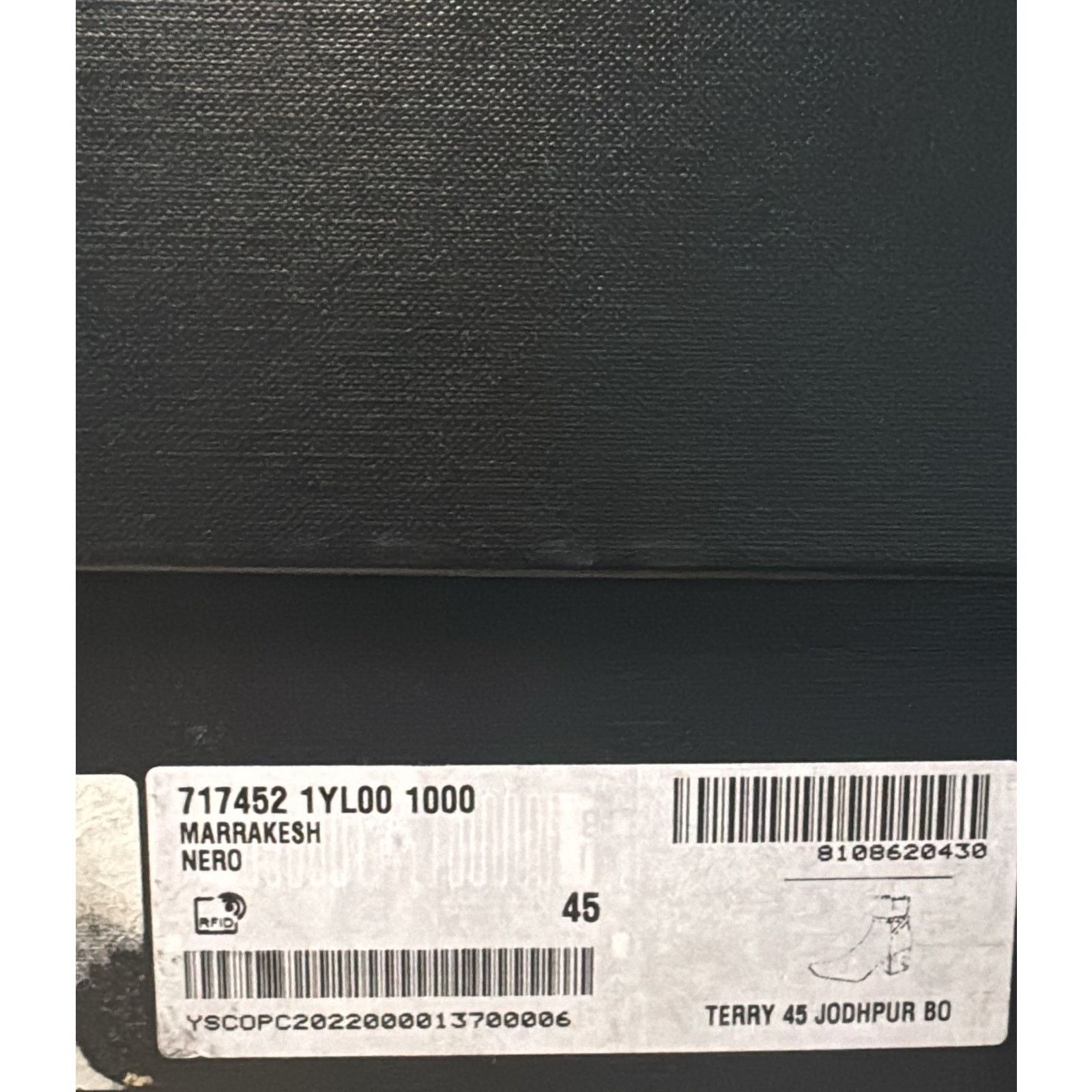 Saint Laurent Paris o1rshd1 Q:2 / Terry 45 Jodhpur Boots in Nero Size US 12 / EU 45 - 20 Thumbnail