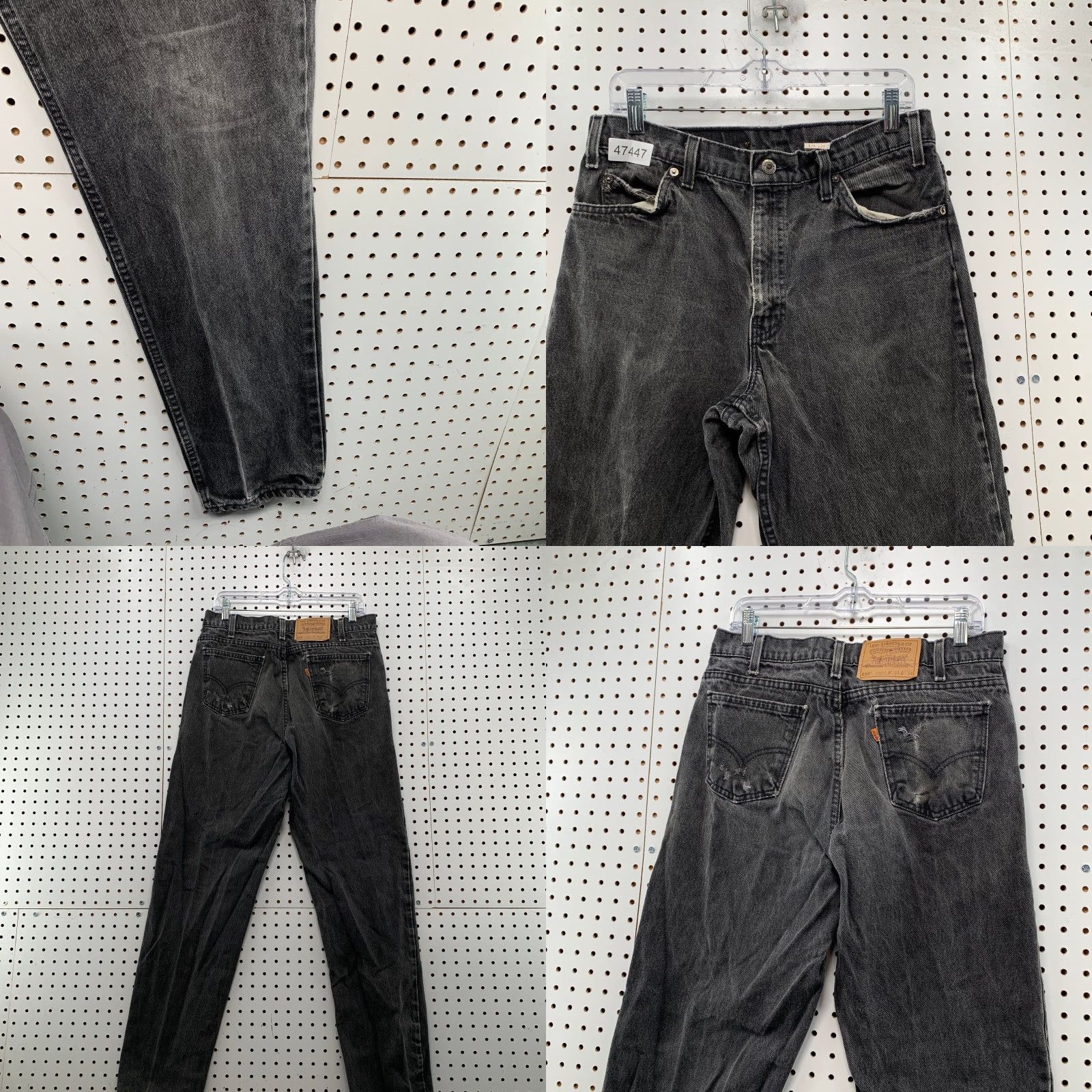 Levi's VINTAGE Levi's 550 Jeans Mens 31x33 Black Denim 90s USA Tapered 5-Pocket Size US 31 - 9 Thumbnail