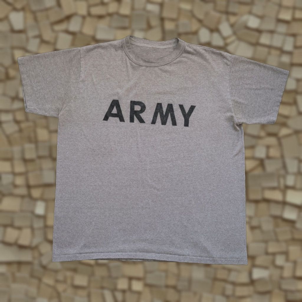 Champion VINTAGE CHAMPION T-Shirt Army VTG 80s Retro Single Stitch Graphic Gray SZ L Mens Size US L / EU 52-54 / 3 - 1 Thumbnail