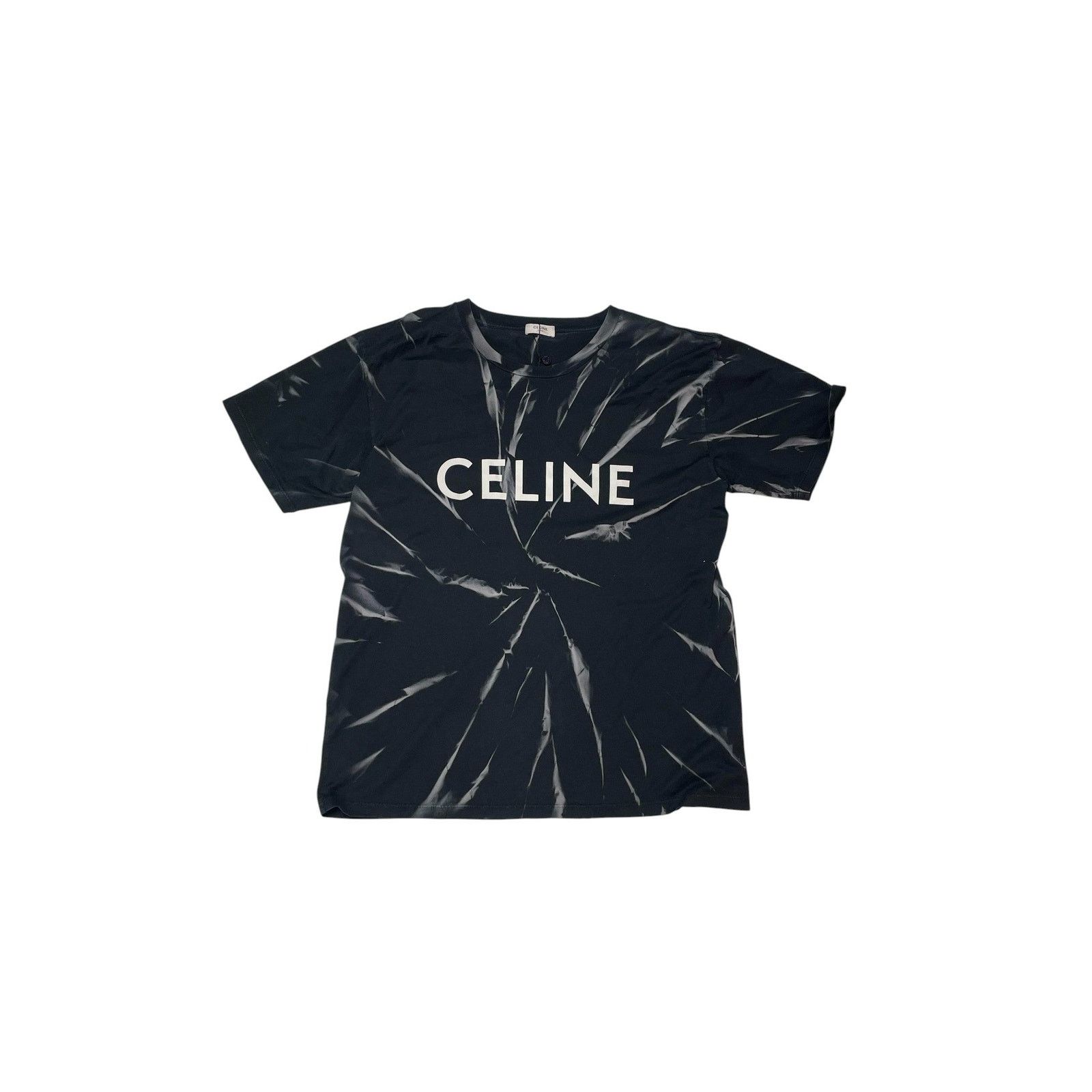 Celine Celine Black White Storm Logo Tee Size US L / EU 52-54 / 3 - 1 Thumbnail