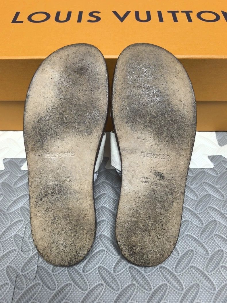 Hermes Hermes Men's White Sandals Size 40-2506 Size US 7.5 / EU 40-41 - 7 Thumbnail