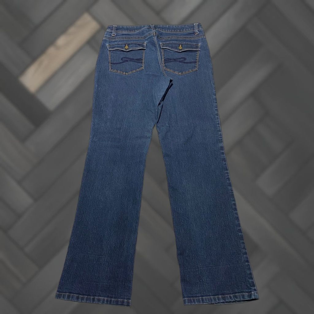 Lee Lee Perfect Fit Women's Jeans Just Below Waist Dark Wash Denim Bootcut 34×31 Size 24" / US 00 / IT 34 - 1 Thumbnail