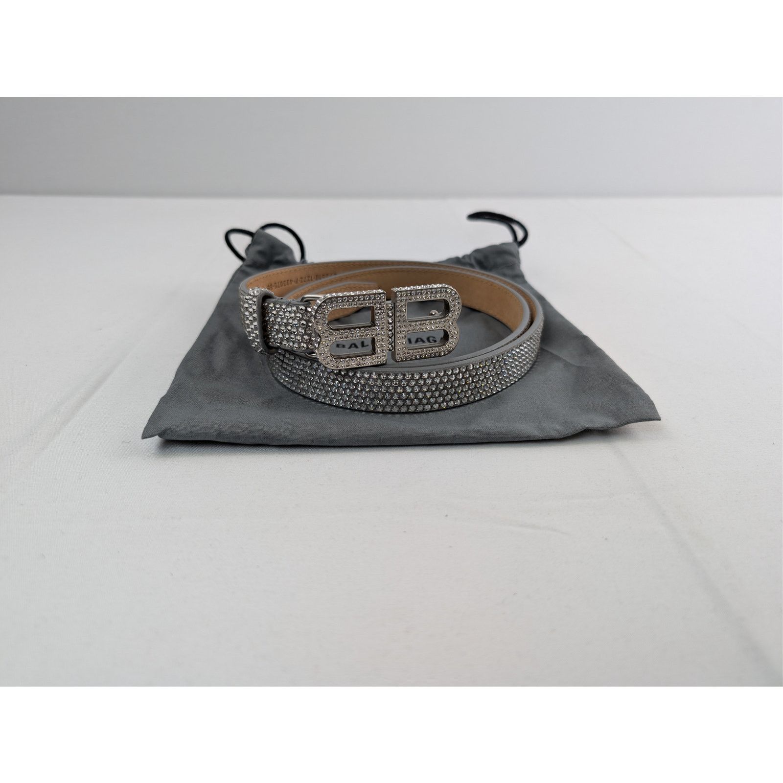 Balenciaga o1rshd1 Size: 85cm / Women's BB Studded Belt in Black/Silver Size ONE SIZE - 15 Thumbnail