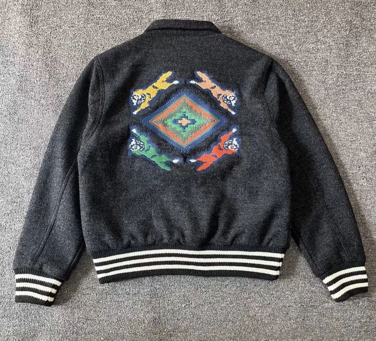 Billionaire Boys Club BBC ICECREAM Circle Flying Dog Varsity Jacket Size US L / EU 52-54 / 3 - 1 Thumbnail