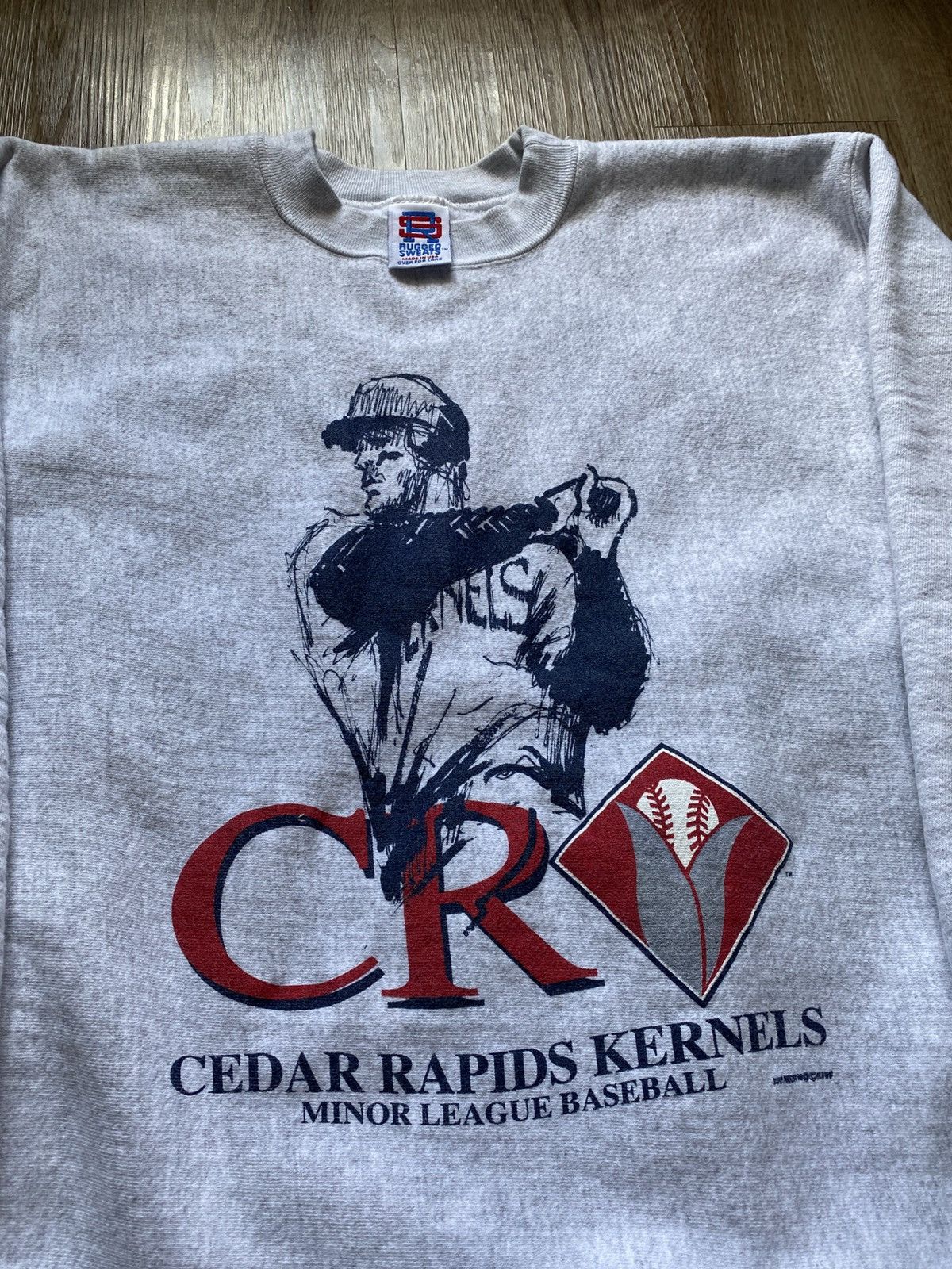MLB Vintage 90s Minor League Baseball Cedar Rapids Sweatshirt Size US XL / EU 56 / 4 - 3 Thumbnail