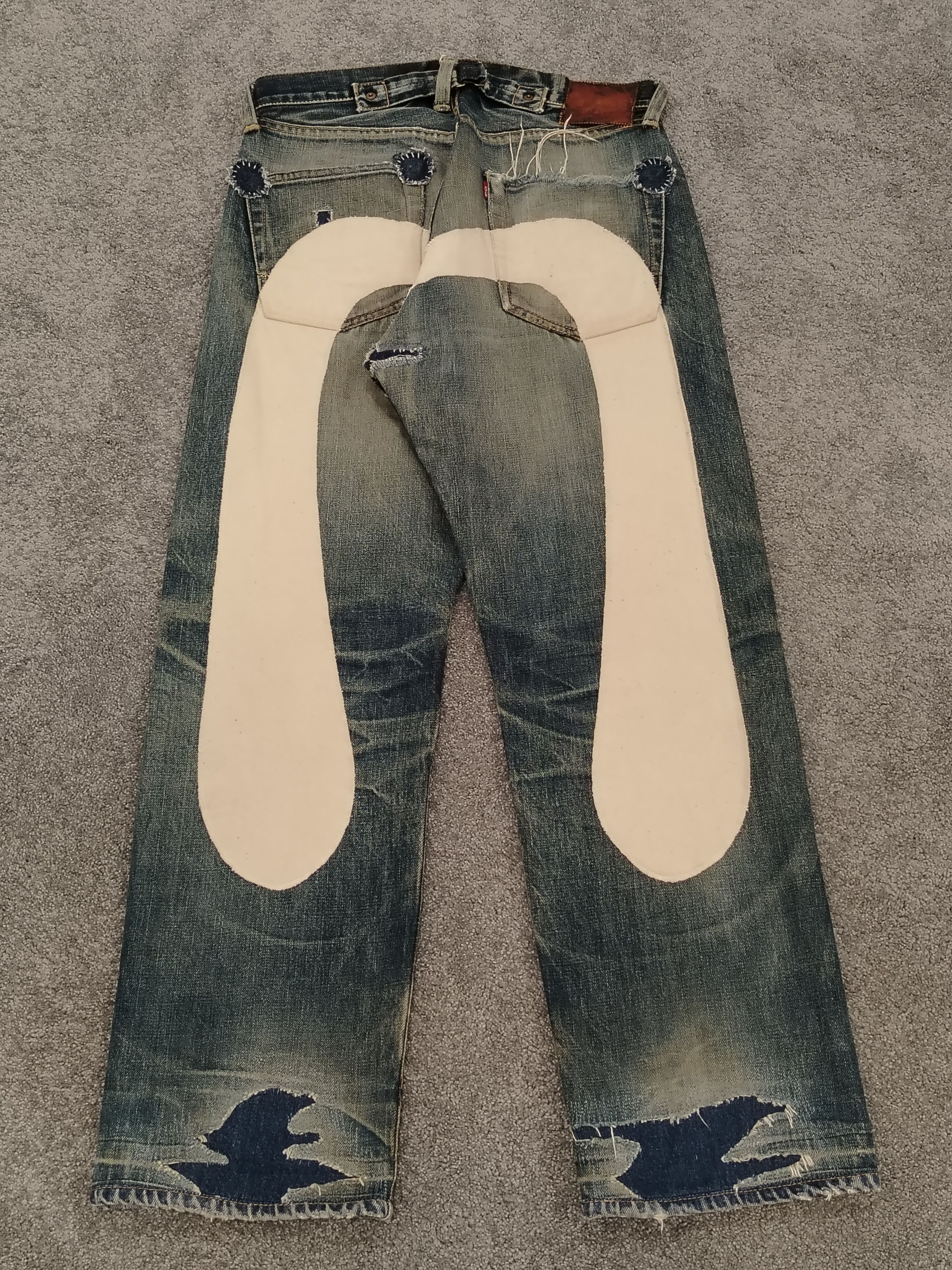 Evisu Evisu Jeans Vintage (Evis) Daicock Boro Remaked Size US 32 / EU 48 - 1 Thumbnail