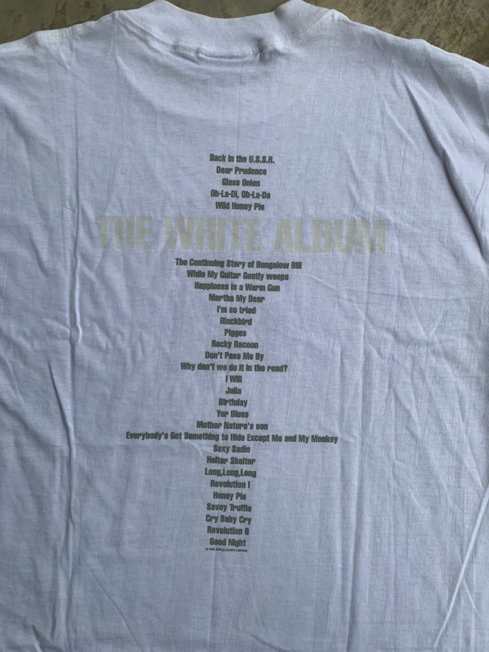 Band Tees The Beatles 1995 Vintage THE WHITE ALBUM Promo tee Size US L / EU 52-54 / 3 - 9 Thumbnail