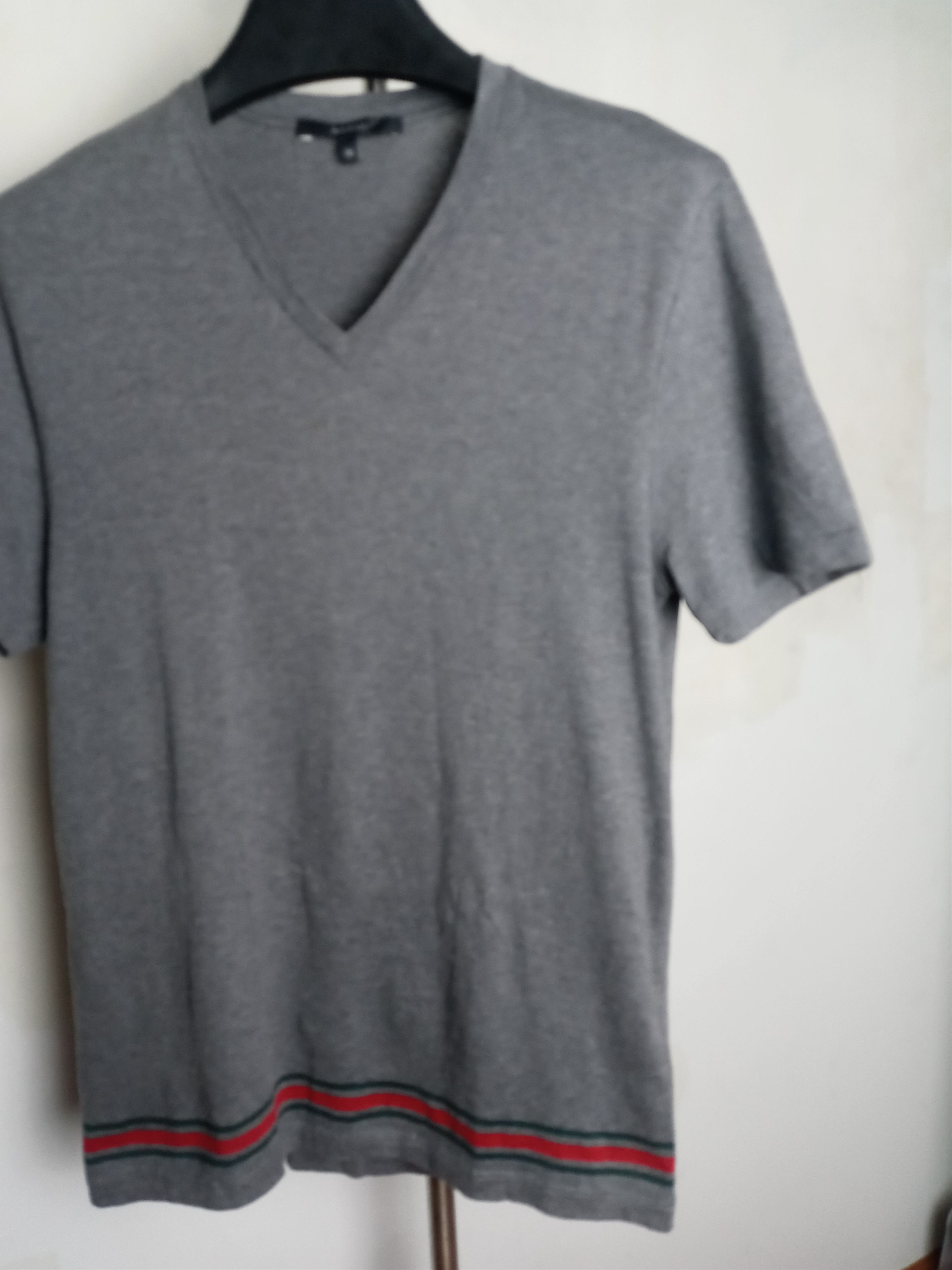 Gucci Gucci Grey Striped T shirt Size US M / EU 48-50 / 2 - 2 Thumbnail