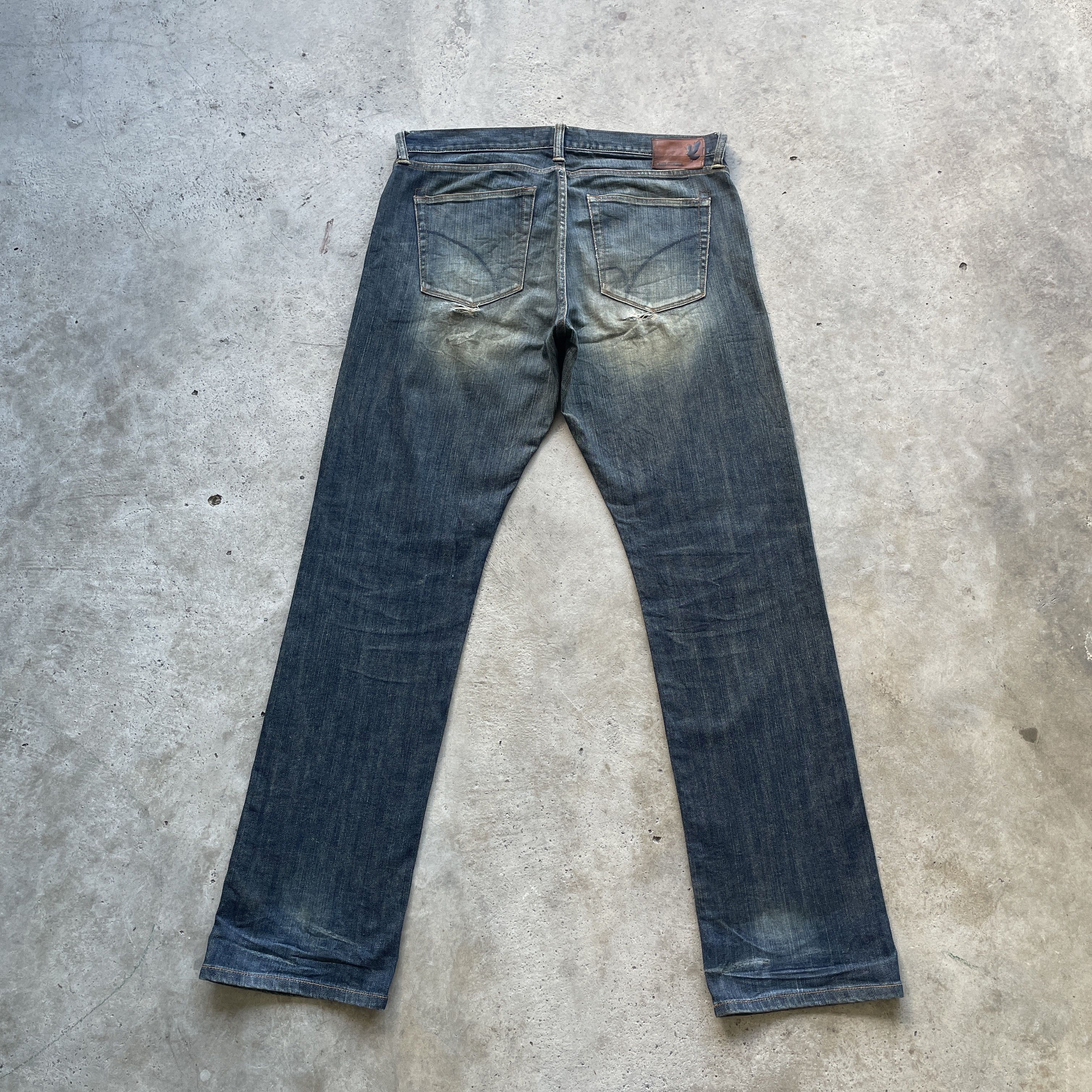 Japanese Brand VINTAGE BACK NUMBER RUSTY JEANS REDLINE FADED DENIM PANT W36 Size US 36 / EU 52 - 13 Thumbnail
