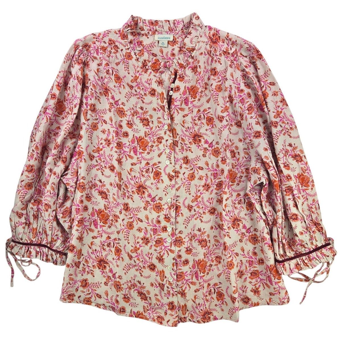 Other Sundance | Relaxed Fit Floral Peasant/Prairie Blouse | XL Size XL / US 12-14 / IT 48-50 - 1 Thumbnail