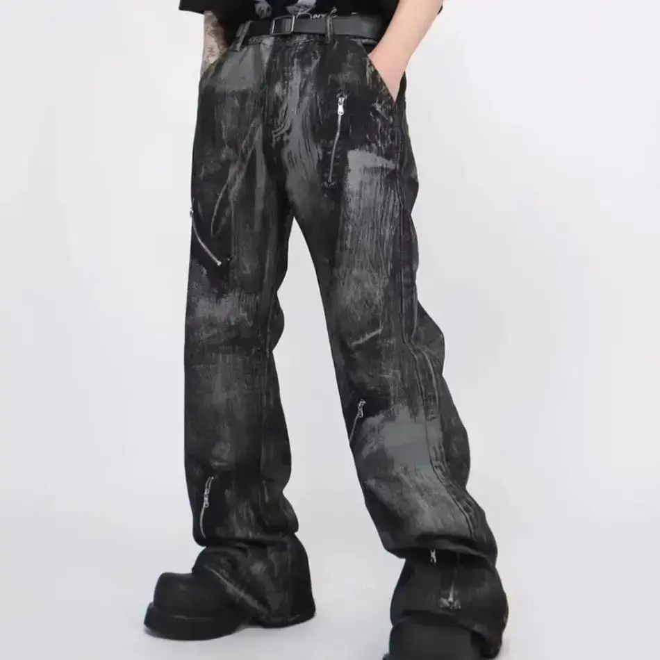Japanese Brand Tie-dye zip vintage men's and women's jeans Size US 30 / EU 46 - 1 Thumbnail
