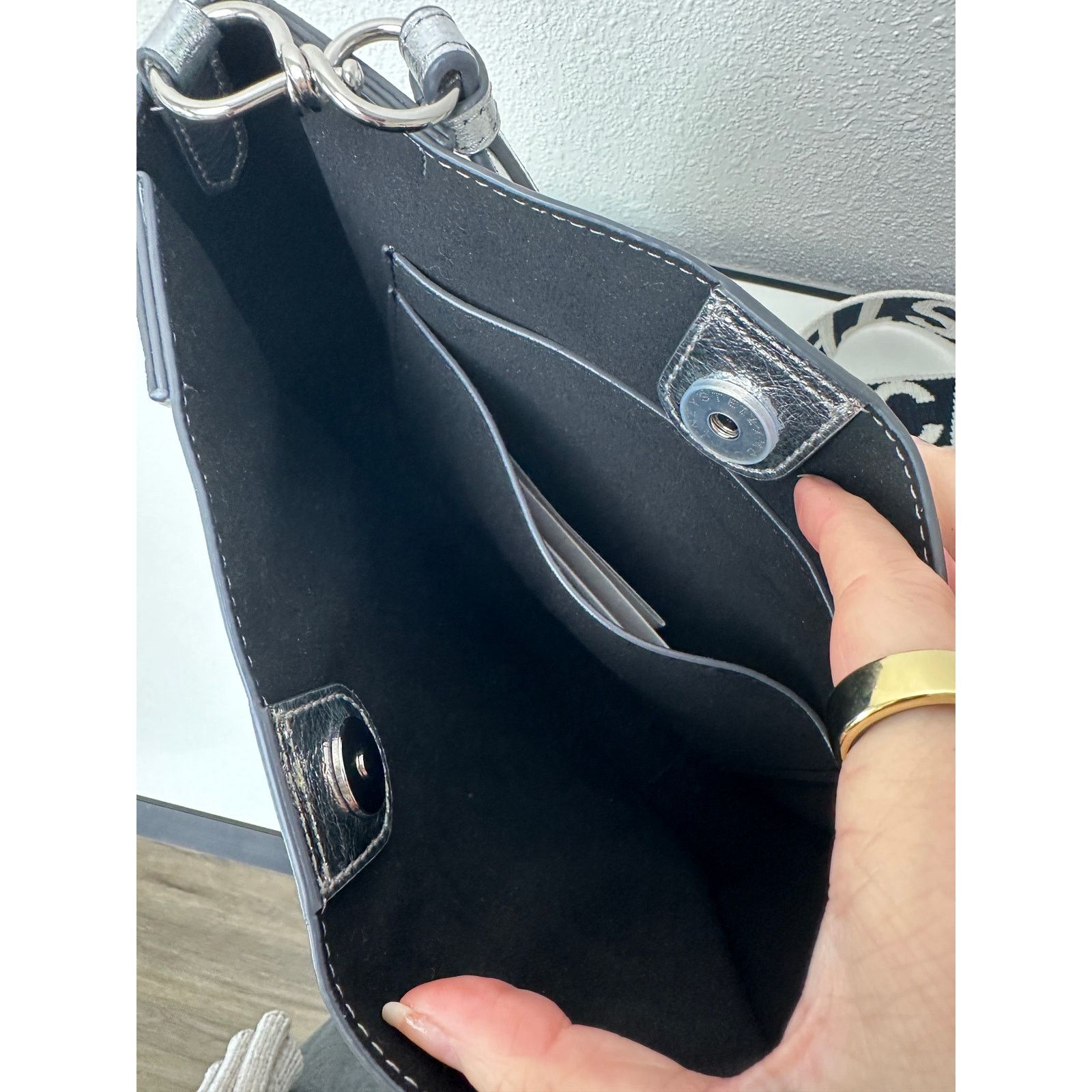 Stella McCartney NWT Stella McCartney Stonewall Mini Crossbody Bag – Silver Size ONE SIZE - 10 Thumbnail