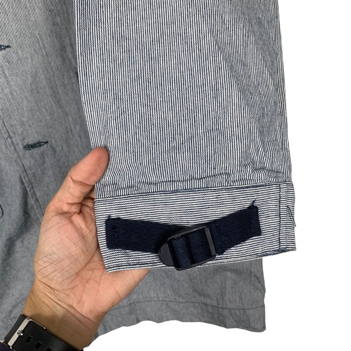 Japanese Brand NORTHERN TRUCK Work&Marine Hickory Striped Jacket #2102-C92 Size US L / EU 52-54 / 3 - 12 Thumbnail