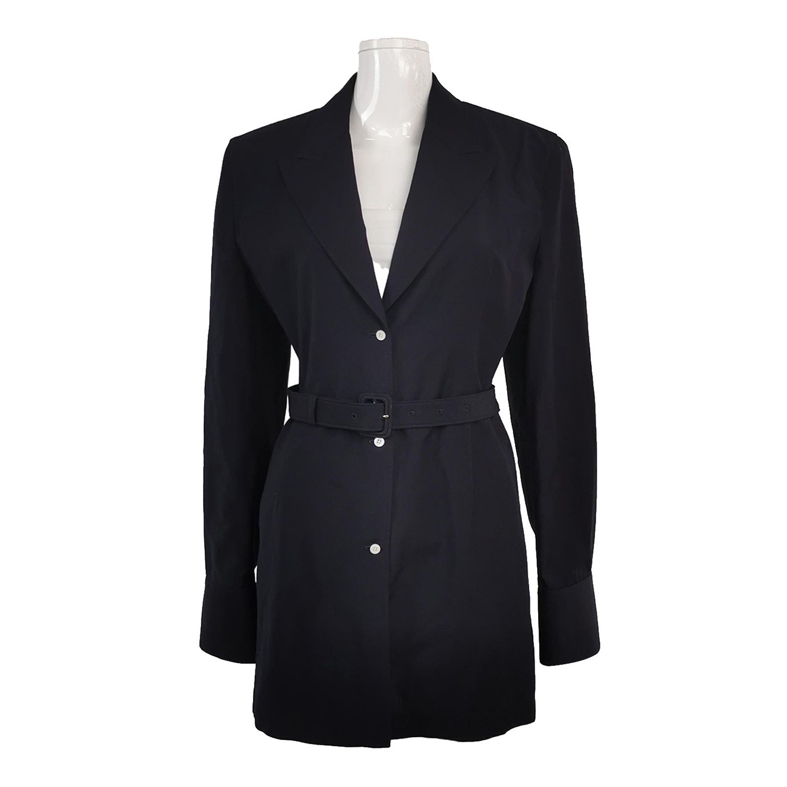 Prada Prada Wool Mohair Belted Coat Size 38 Size XS / US 0-2 / IT 36-38 - 1 Thumbnail
